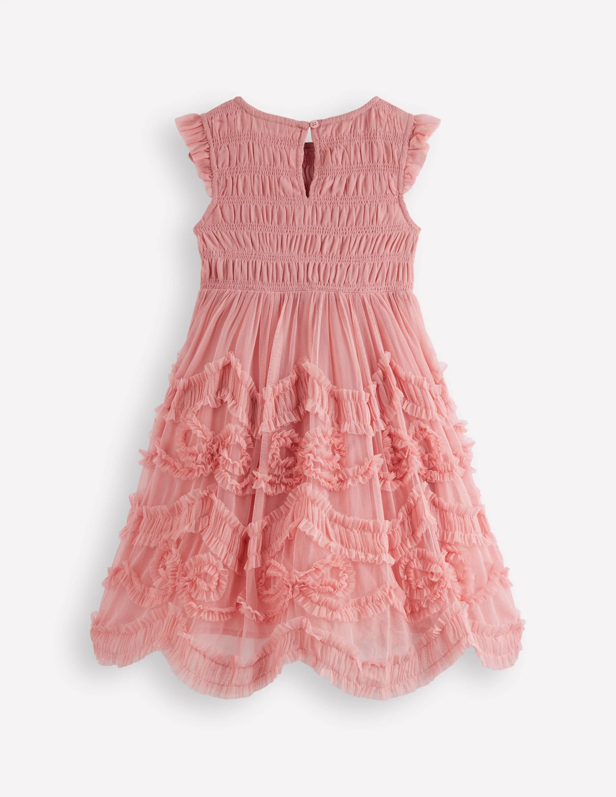 Tüllkleid mit Rüschen für besondere Anlässe-Mandelblütenrosa - Image 2