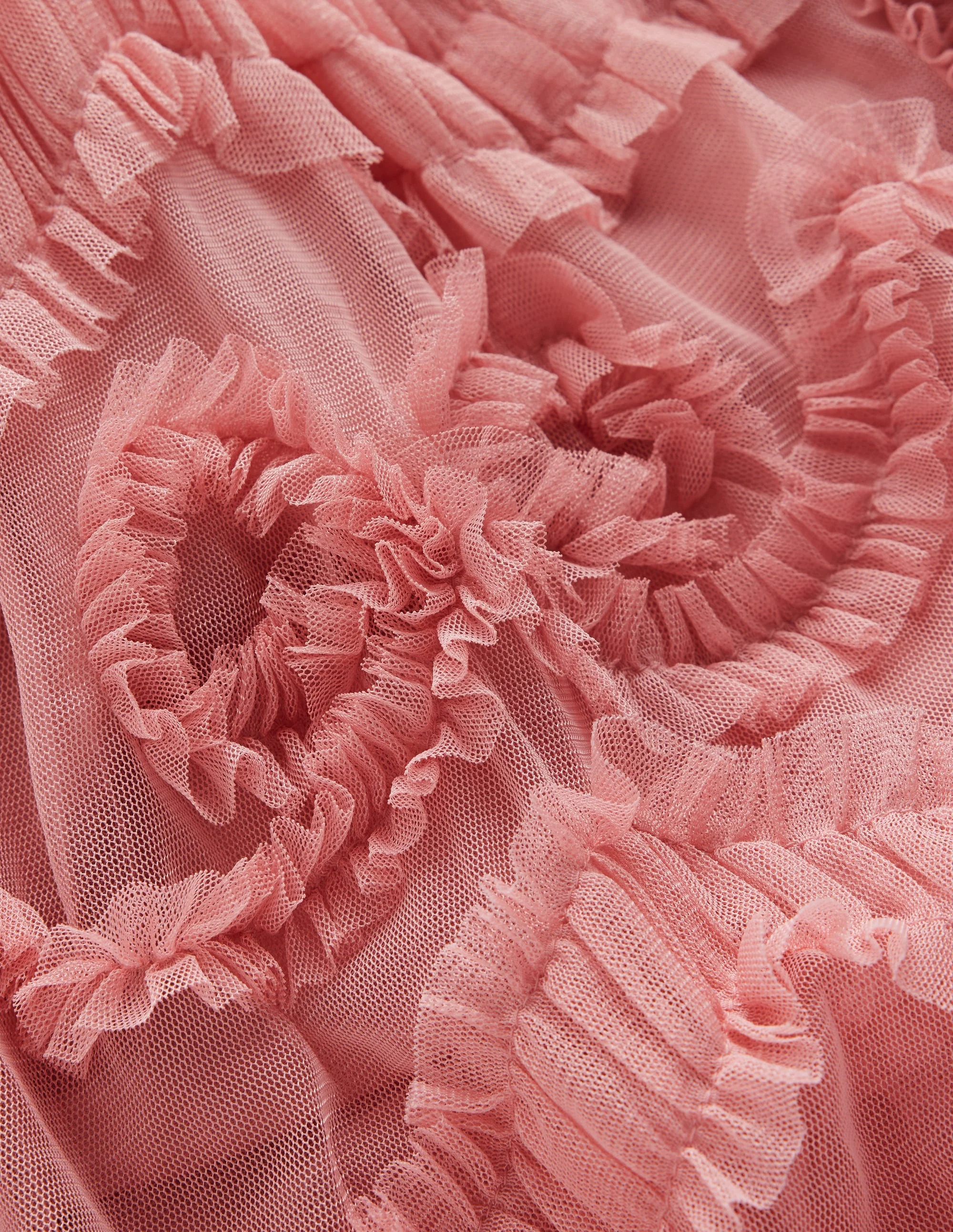 Tüllkleid mit Rüschen für besondere Anlässe-Mandelblütenrosa - Image 3
