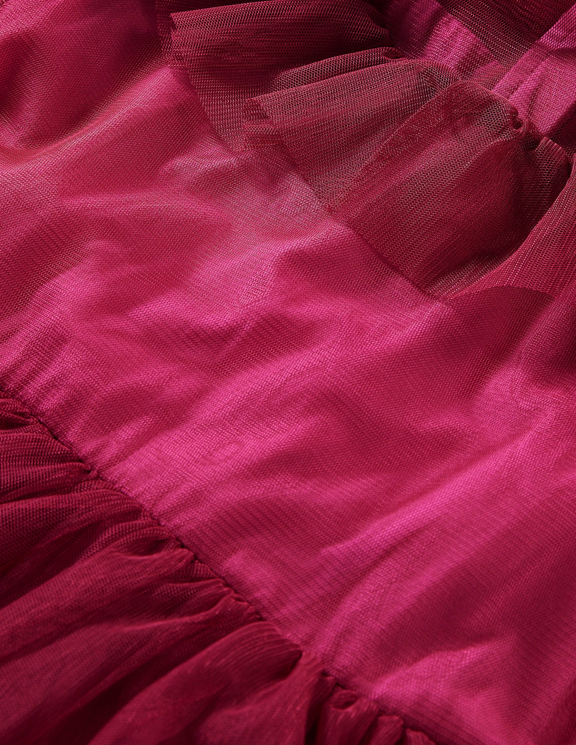 Tüllkleid mit Rüschen-Pflaumenviolett - Image 3