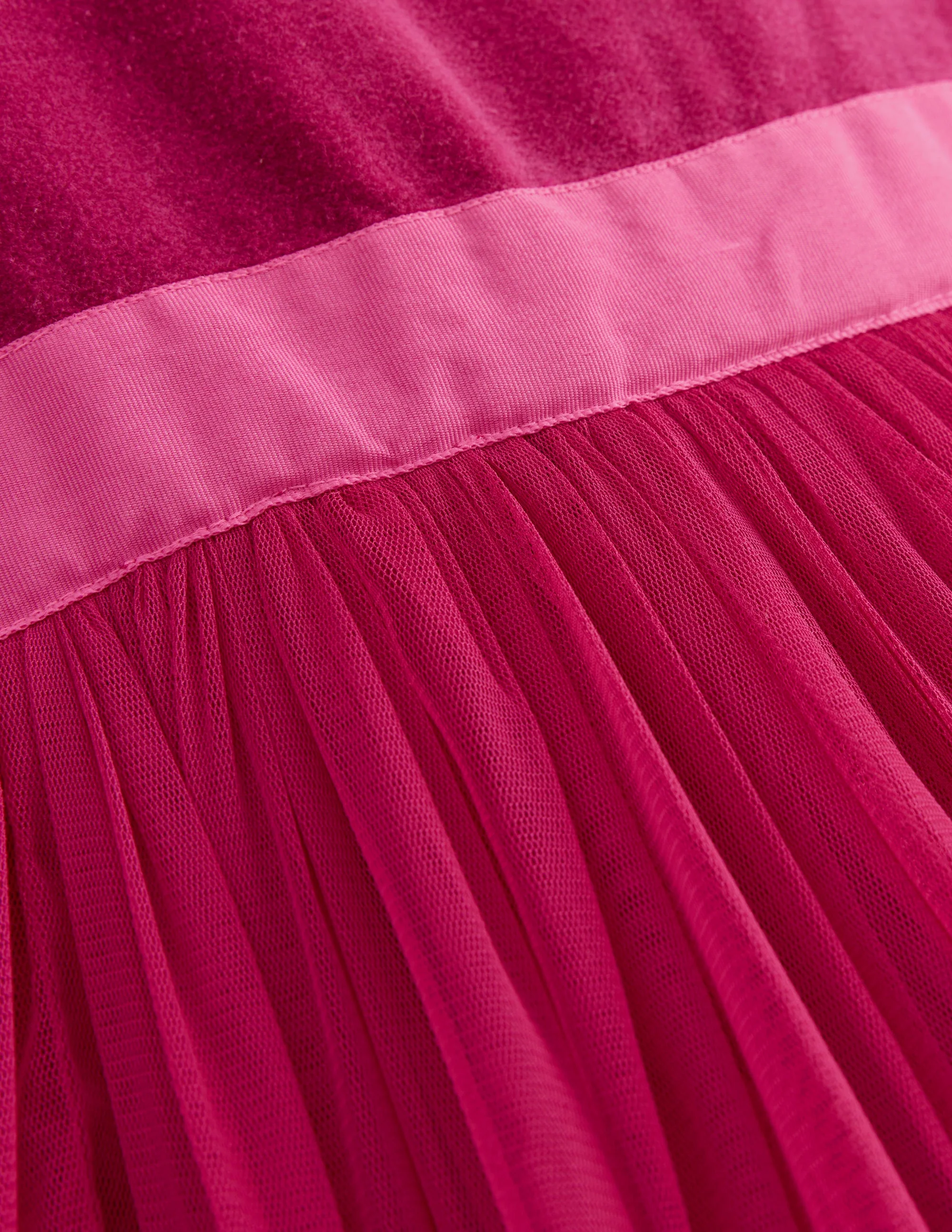 Tüllkleid mit Velours für besondere Anlässe-Kirschkonfitüre - Image 3