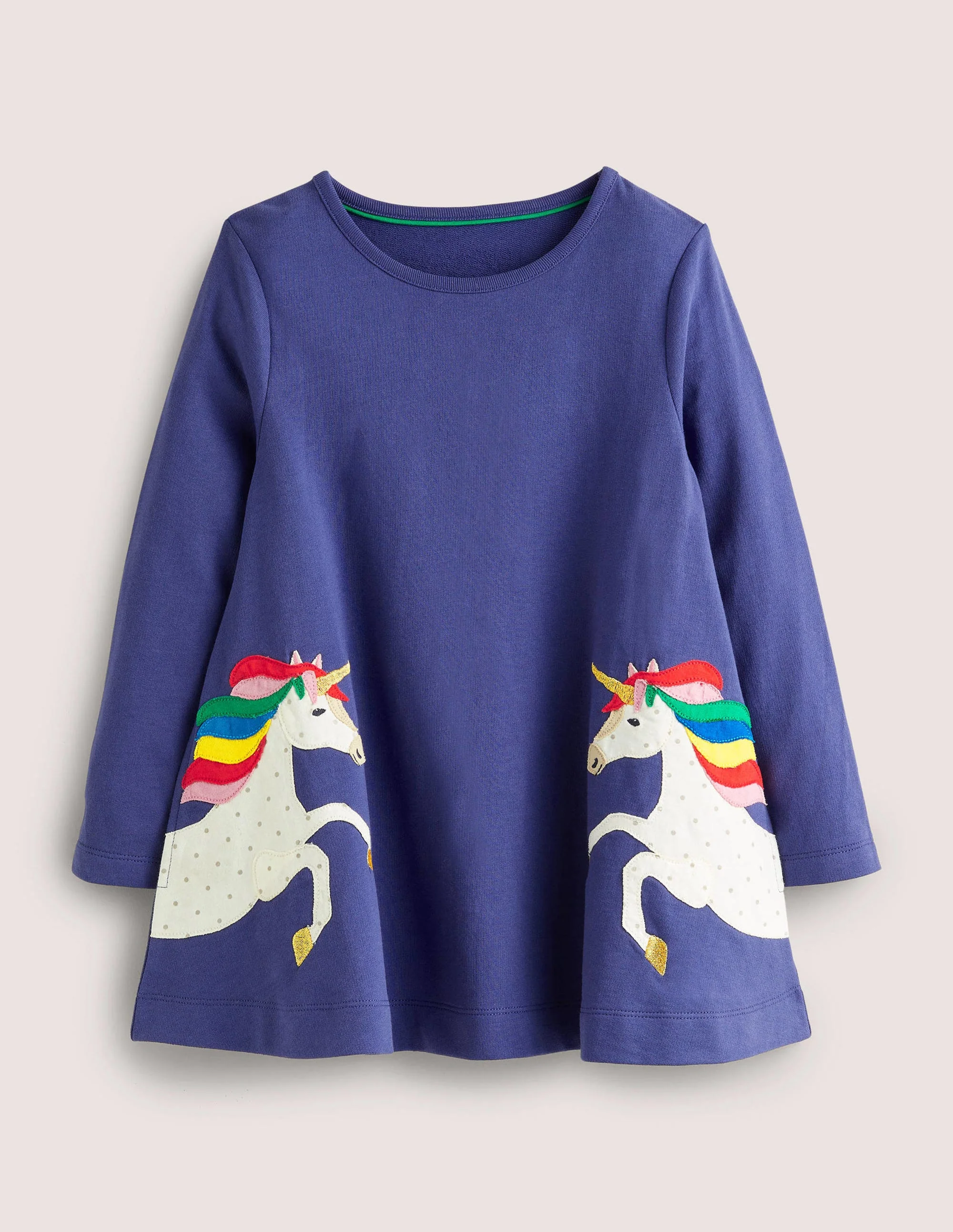 Tunika mit Applikation-Segelblau, Einhorn