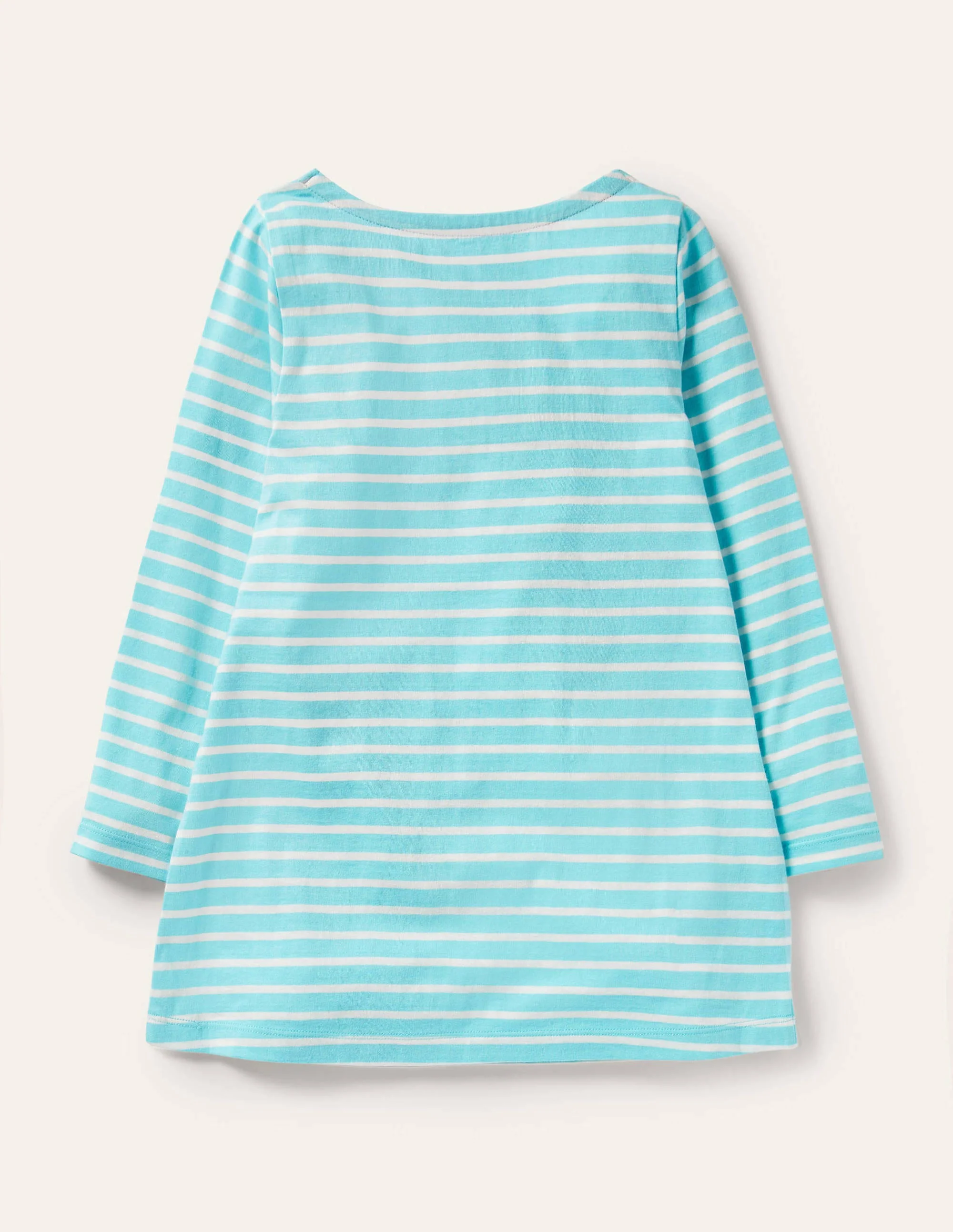 Tunika mit applizierter Tasche-Wasserblau/Naturweiß, Papageitaucher - Image 2