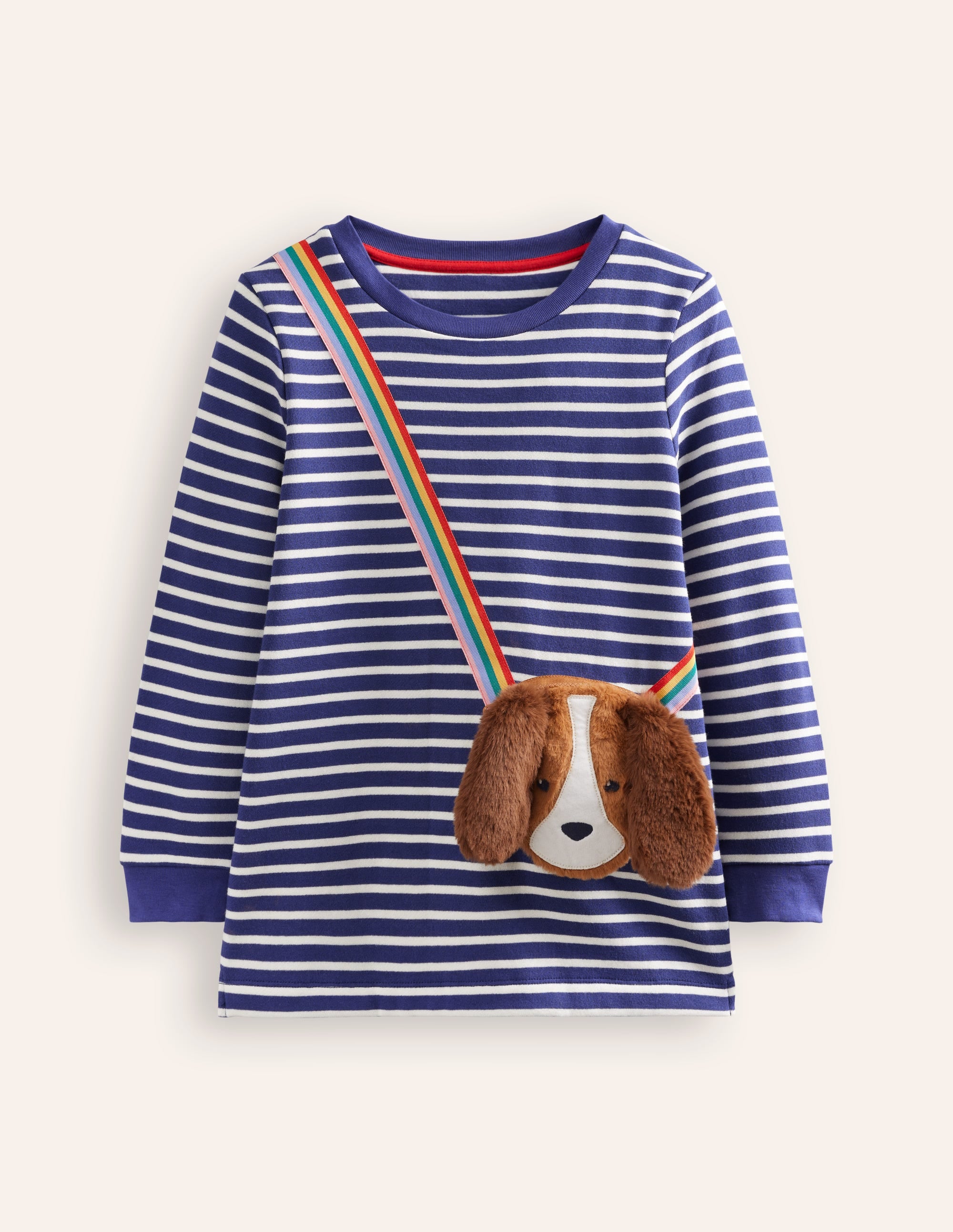Tunika mit applizierter Tasche-Weiches Steuerbordblau/ Naturweiß Hund - Image 2