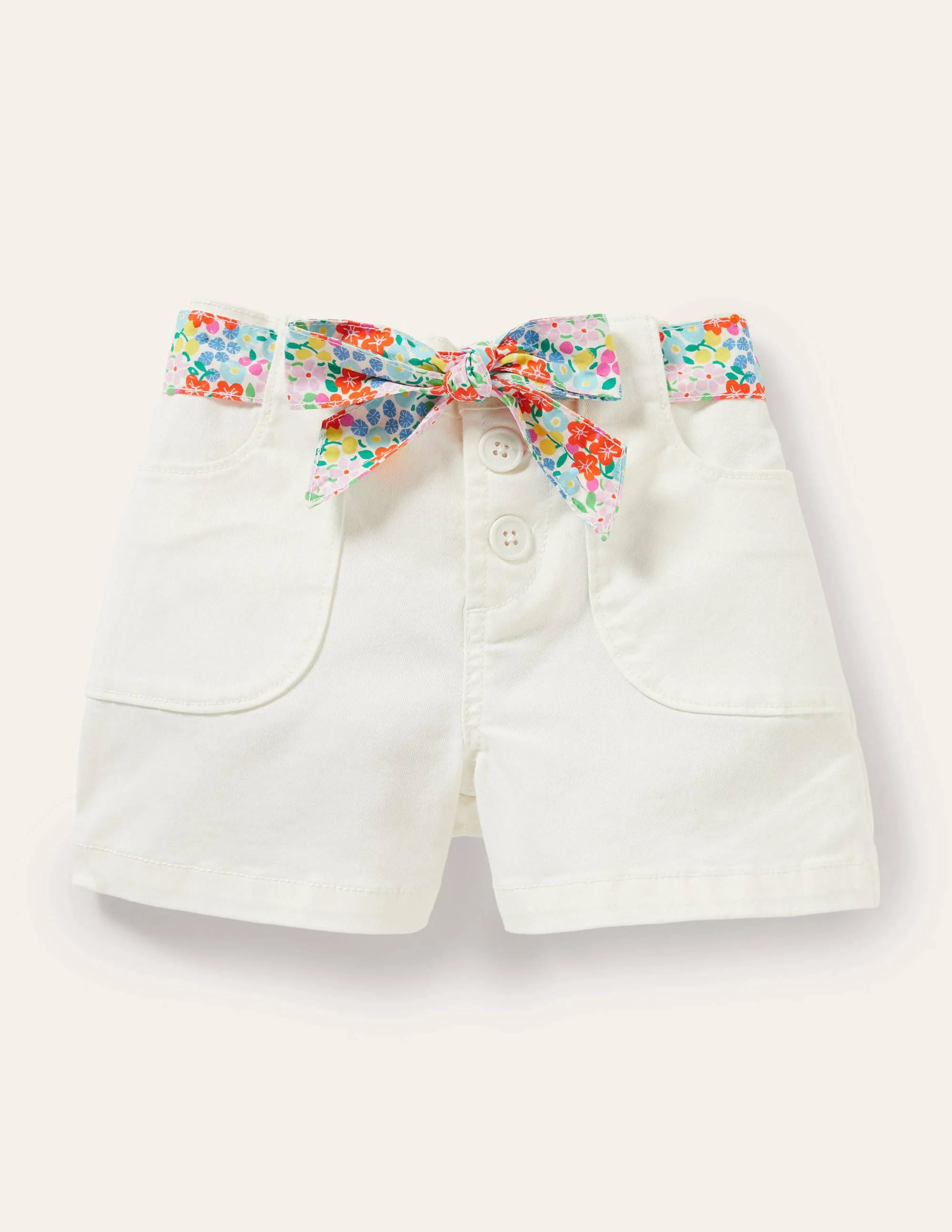 Twill-Cargoshorts-Weiß