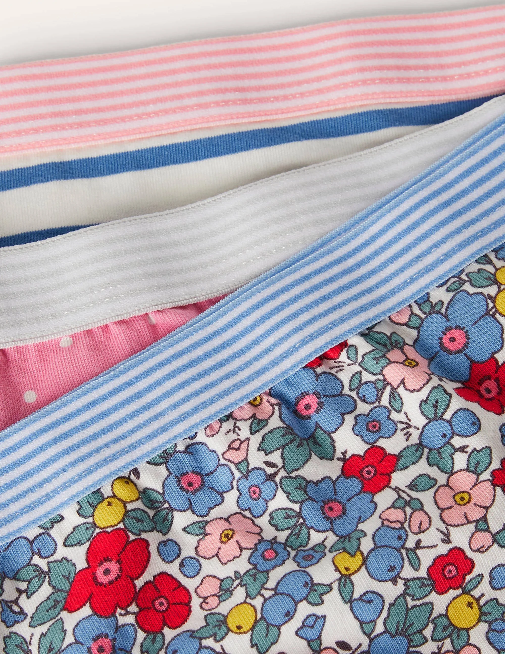 Unterhosen im 3er-Pack-Bunt, Blumenmuster/Getupft - Image 3