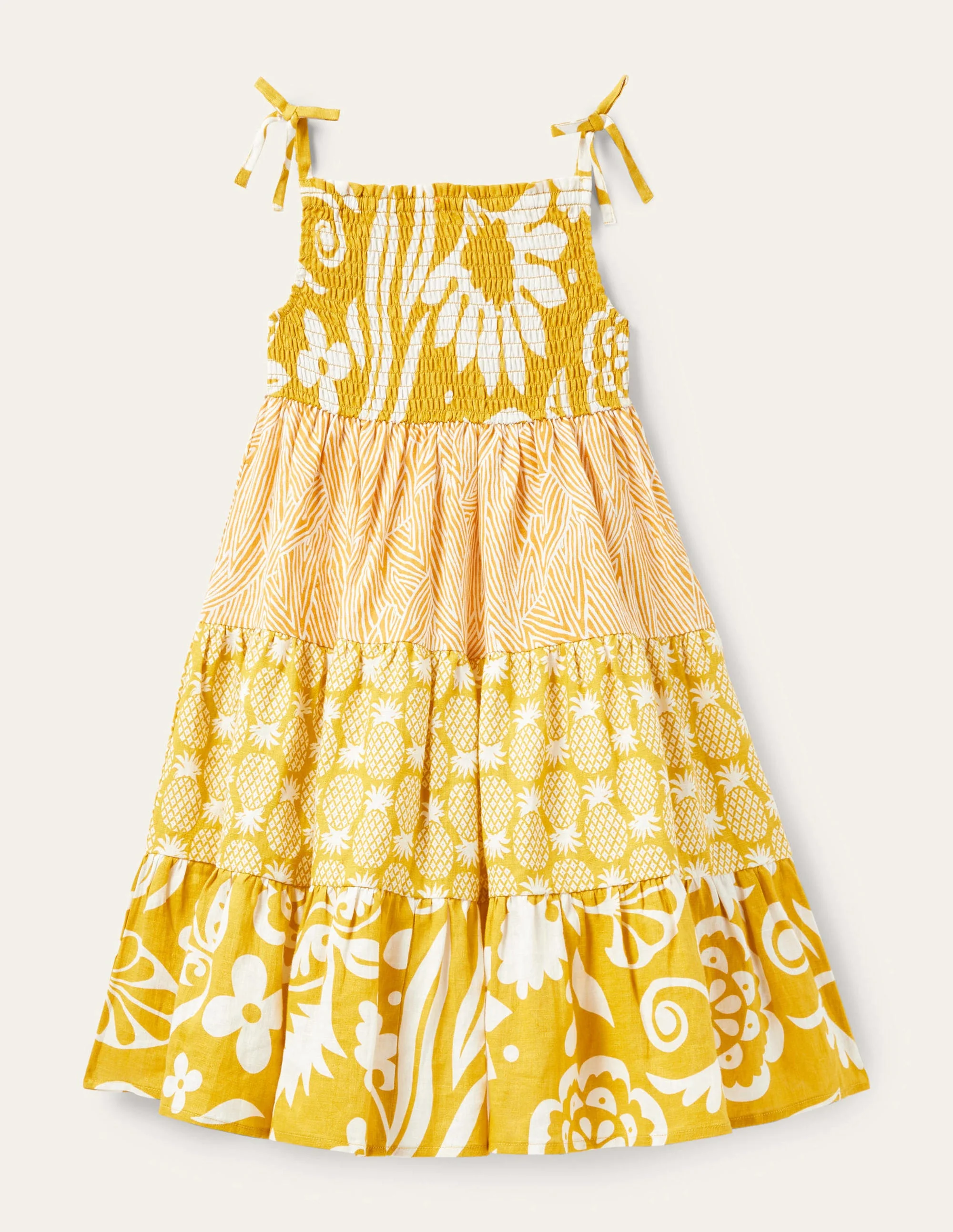 Upcycling-Kleid-Gelb