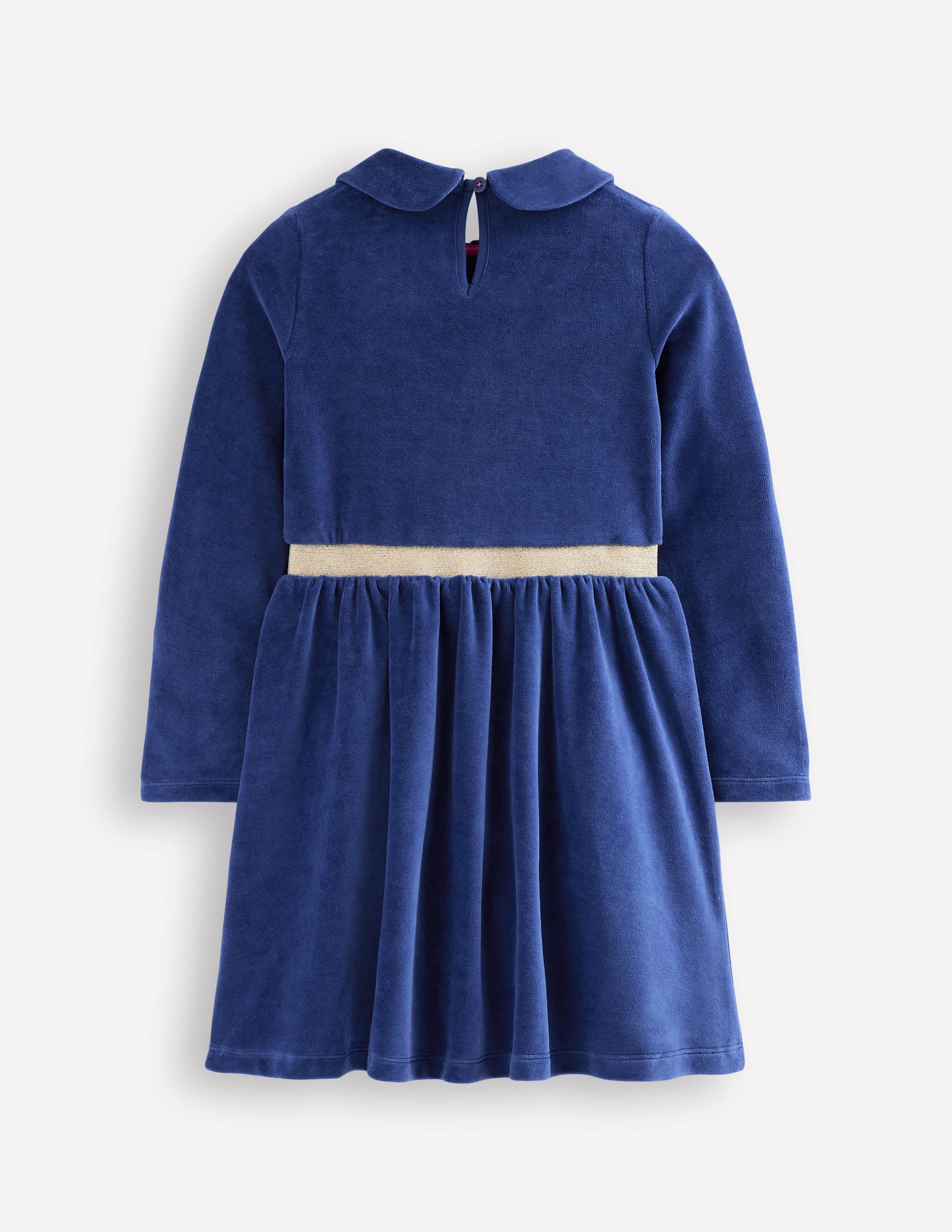 Velours-Kleid mit Applikation-Steuerbord-Marineblau Nussknacker - Image 2