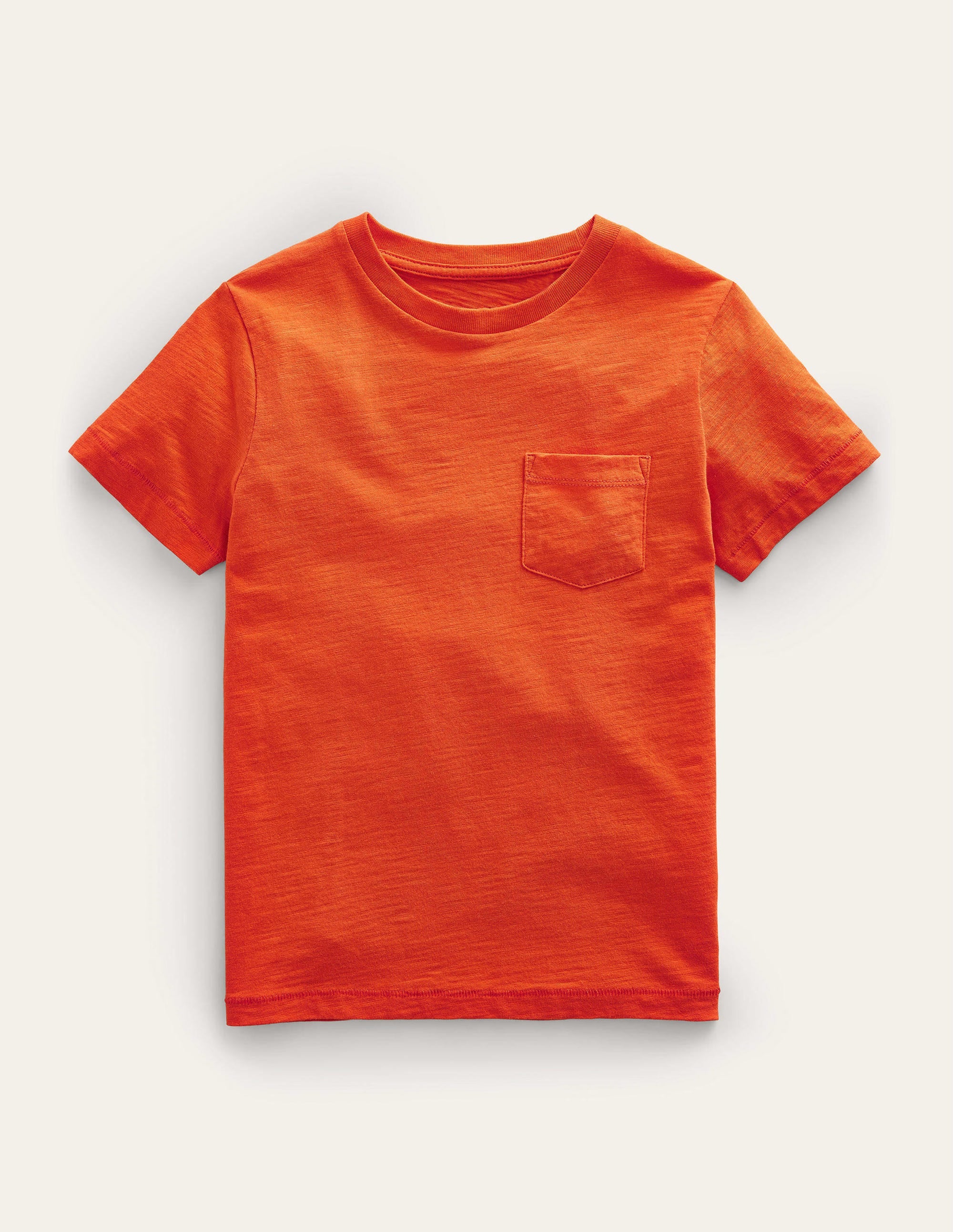 Vorgewaschenes Flammgarn-T-Shirt-Mandarinenorange
