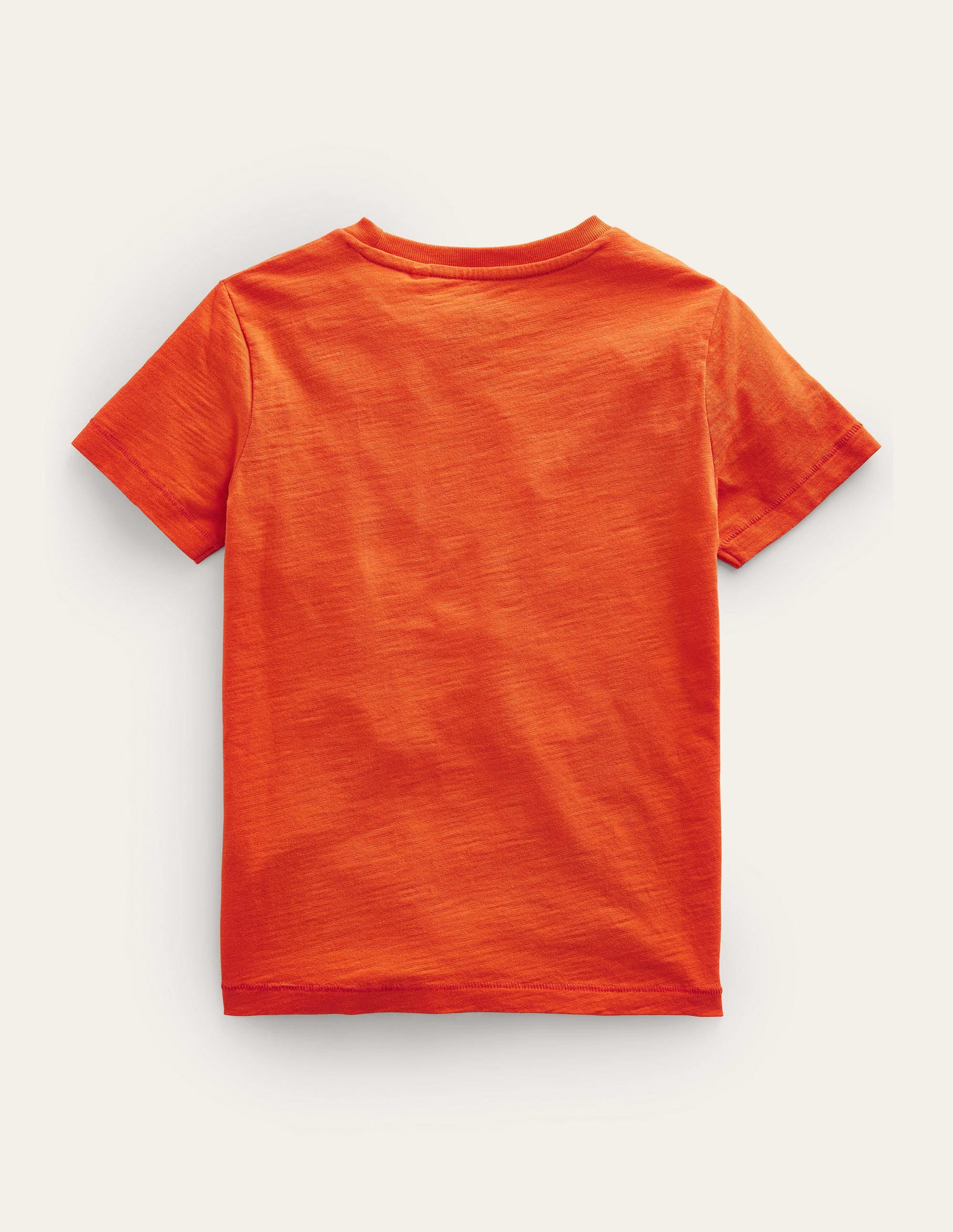 Vorgewaschenes Flammgarn-T-Shirt-Mandarinenorange - Image 2