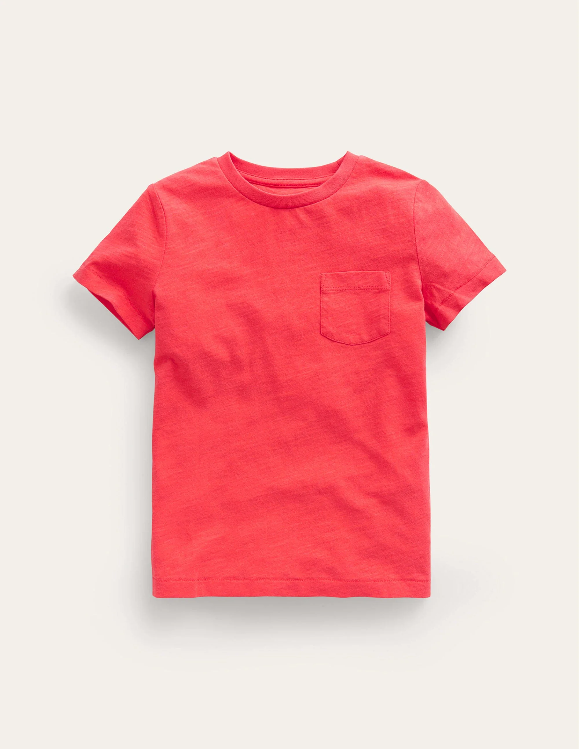 Vorgewaschenes Flammgarn-T-Shirt-Marmeladenrot