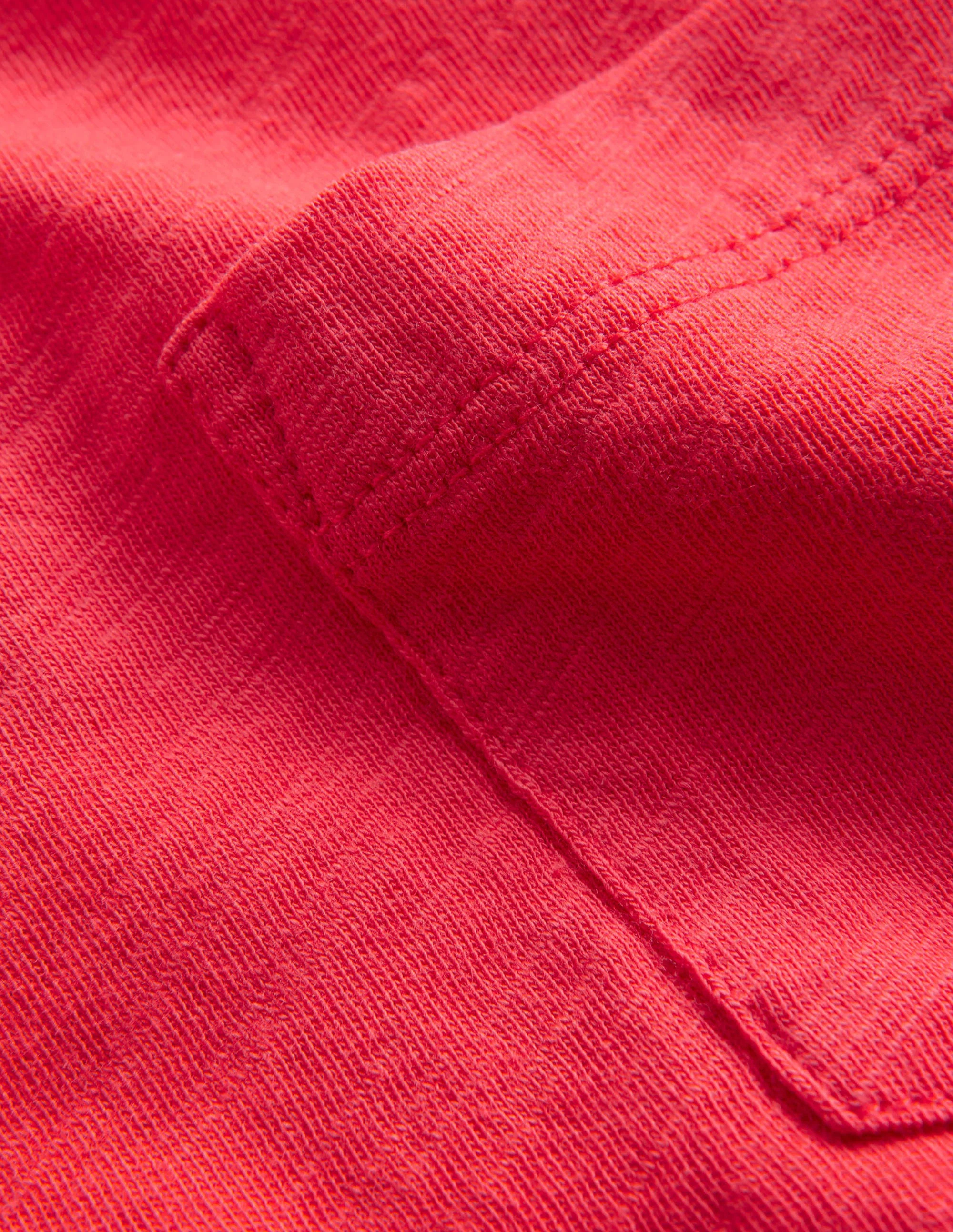 Vorgewaschenes Flammgarn-T-Shirt-Marmeladenrot - Image 3