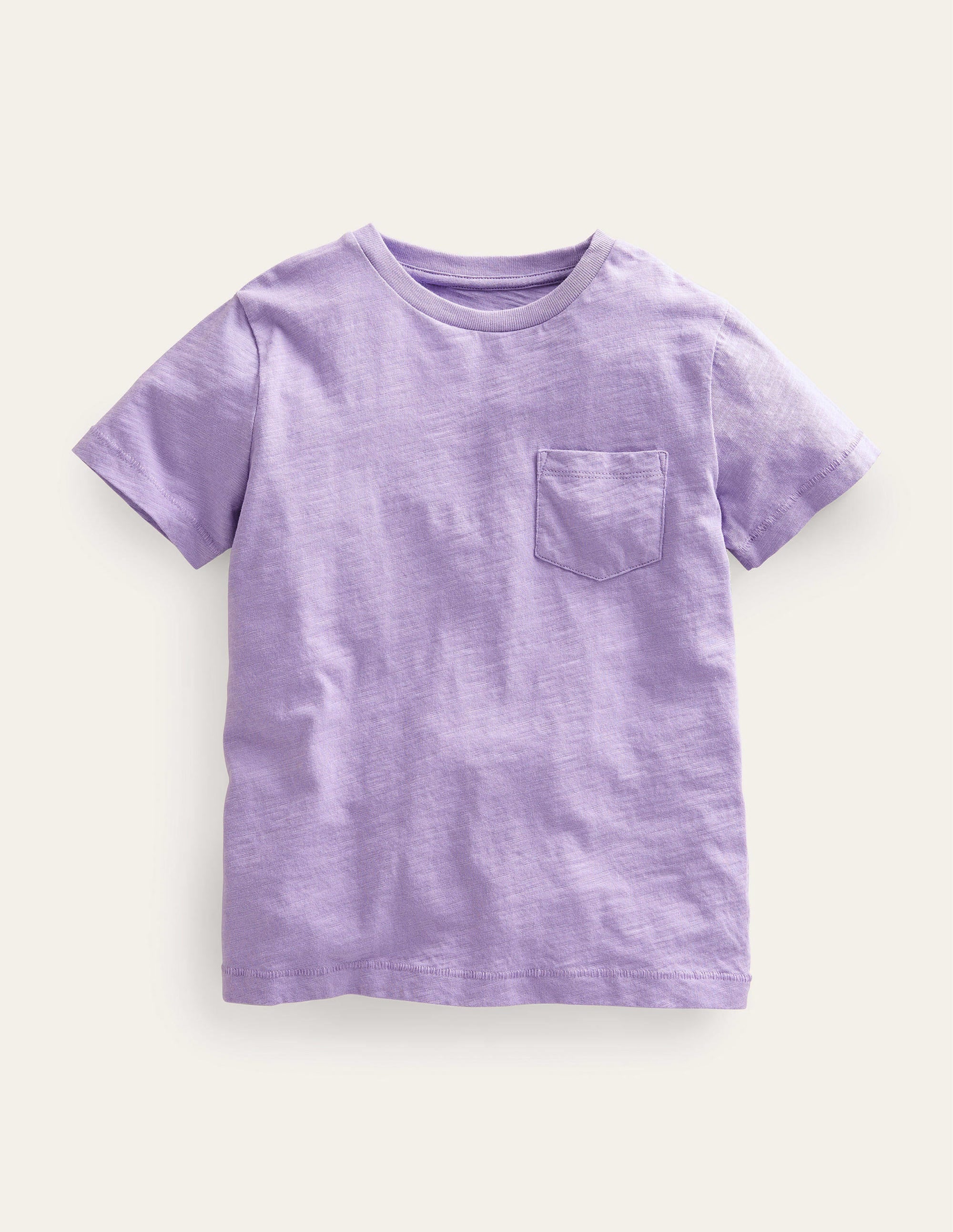 Vorgewaschenes Flammgarn-T-Shirt-Nebliges Lavendellila