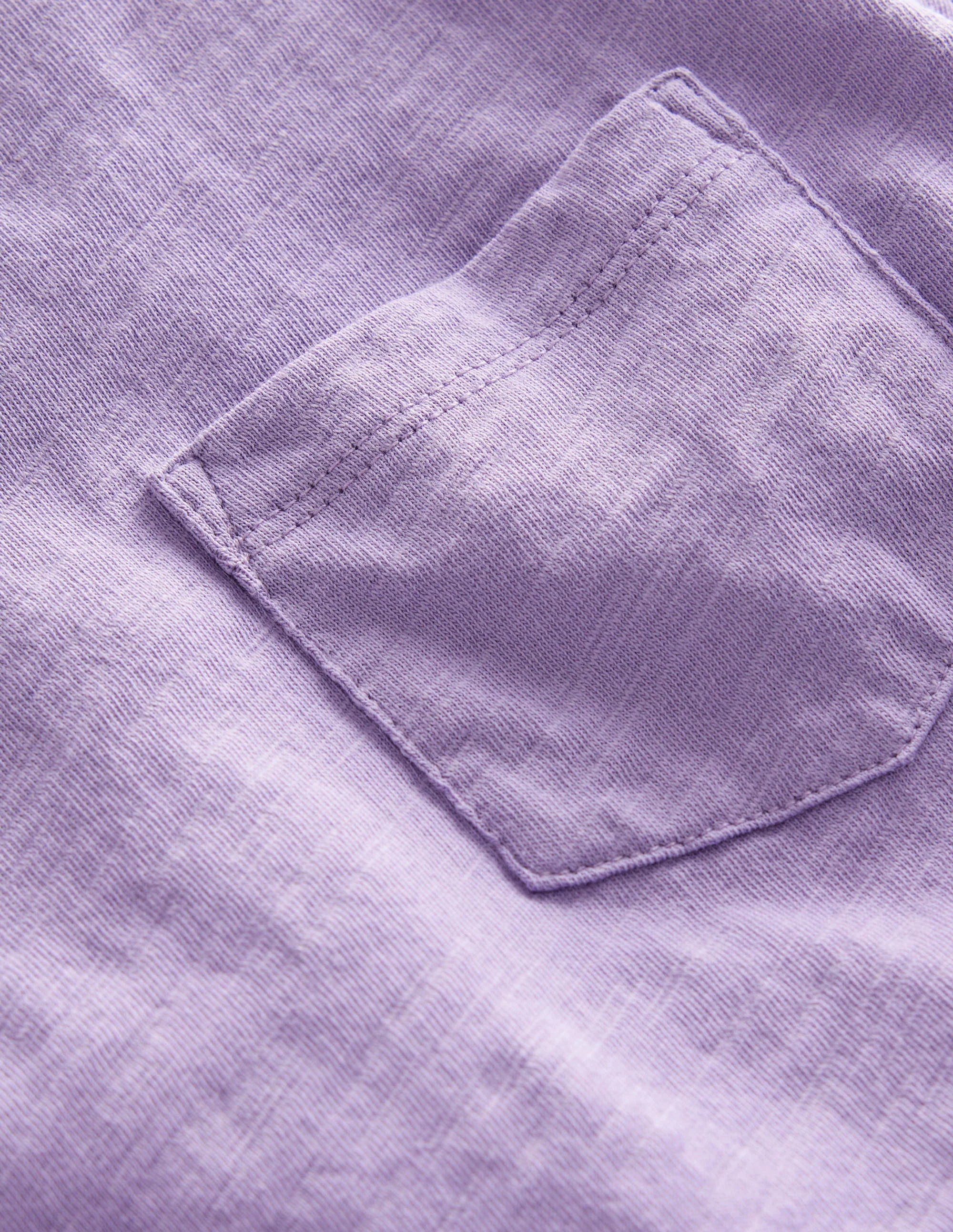 Vorgewaschenes Flammgarn-T-Shirt-Nebliges Lavendellila - Image 3