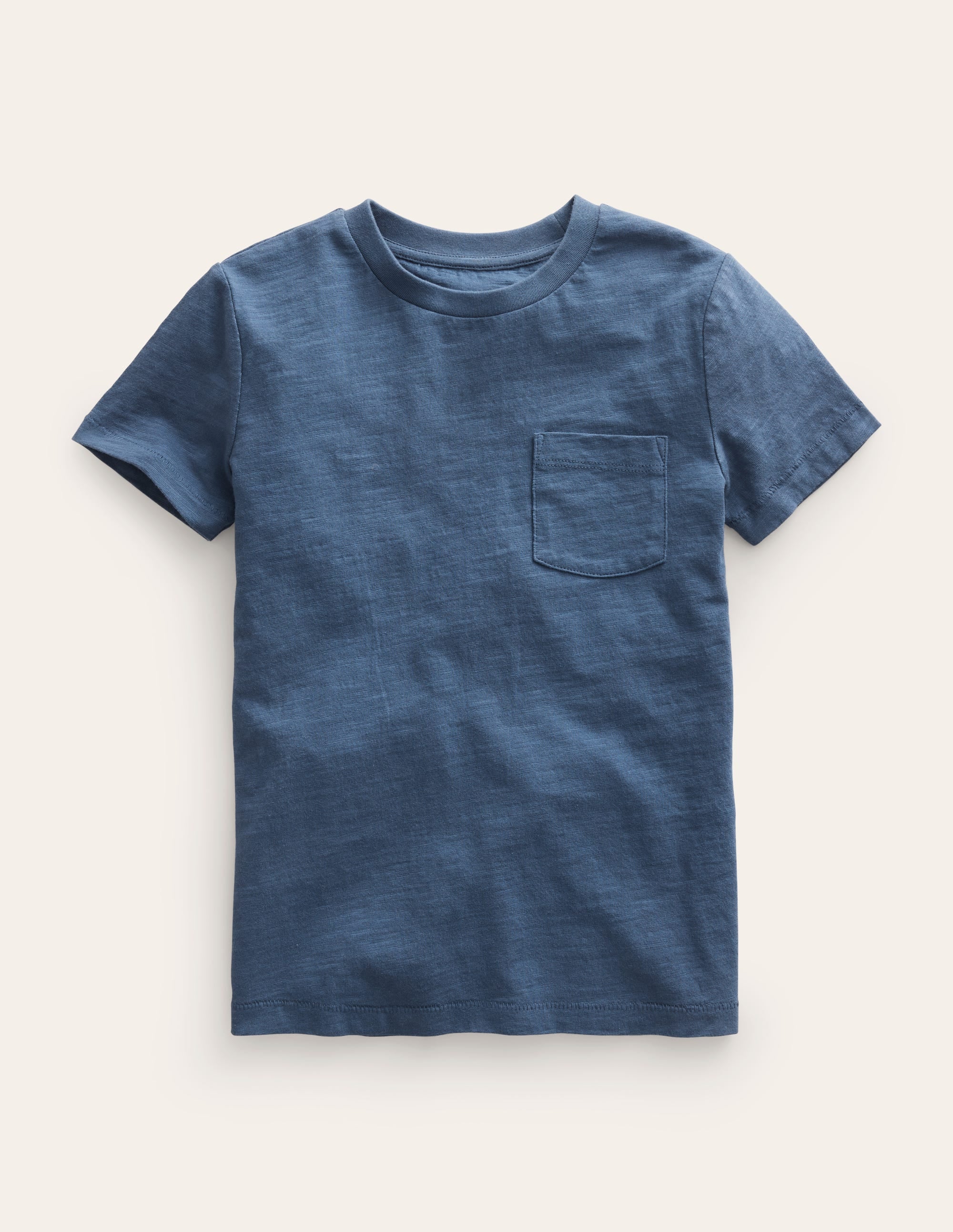 Vorgewaschenes Flammgarn-T-Shirt-Roboterblau