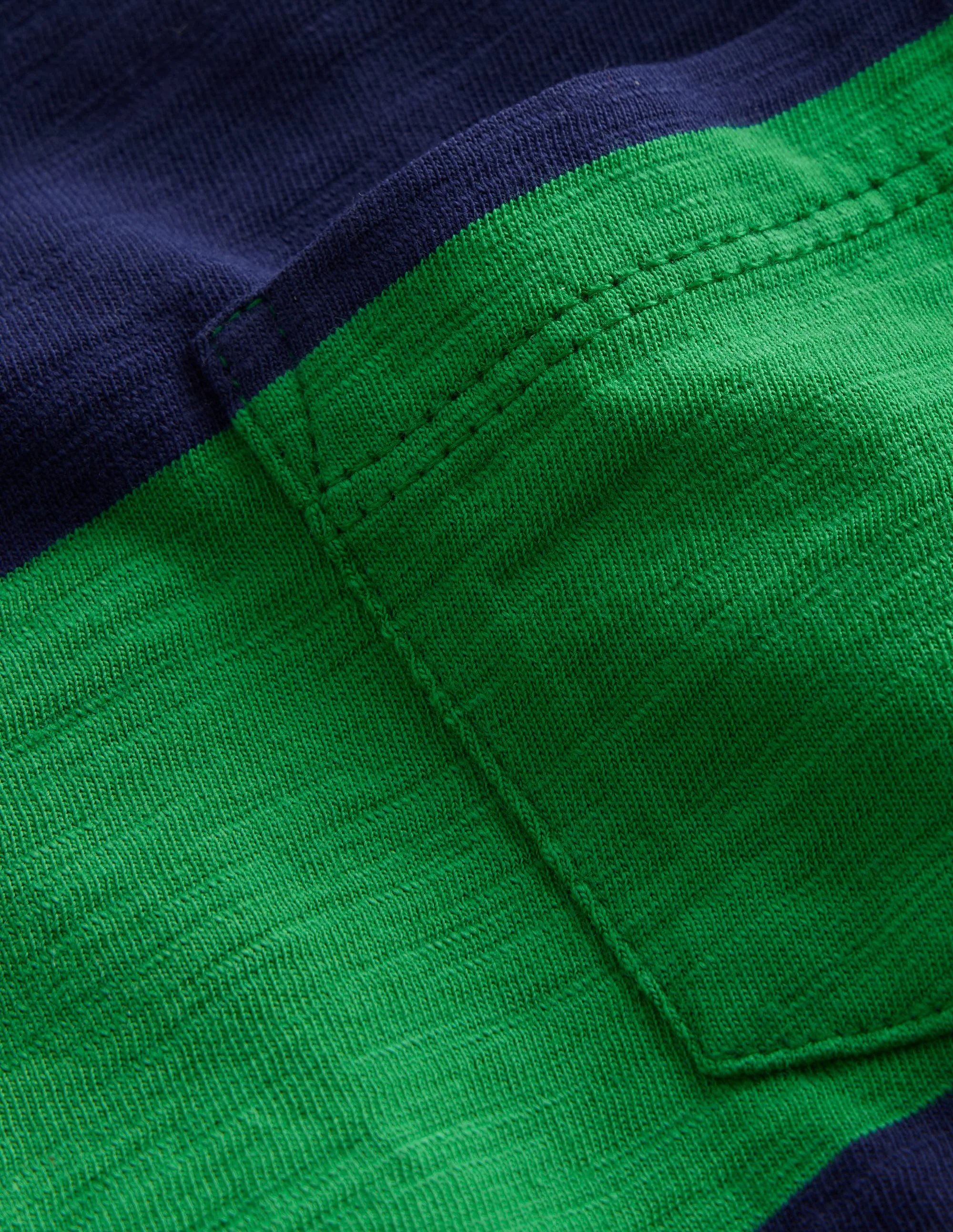 Vorgewaschenes Flammgarn-T-Shirt-Stangenbohne/Schuluniform-Marineblau - Image 3