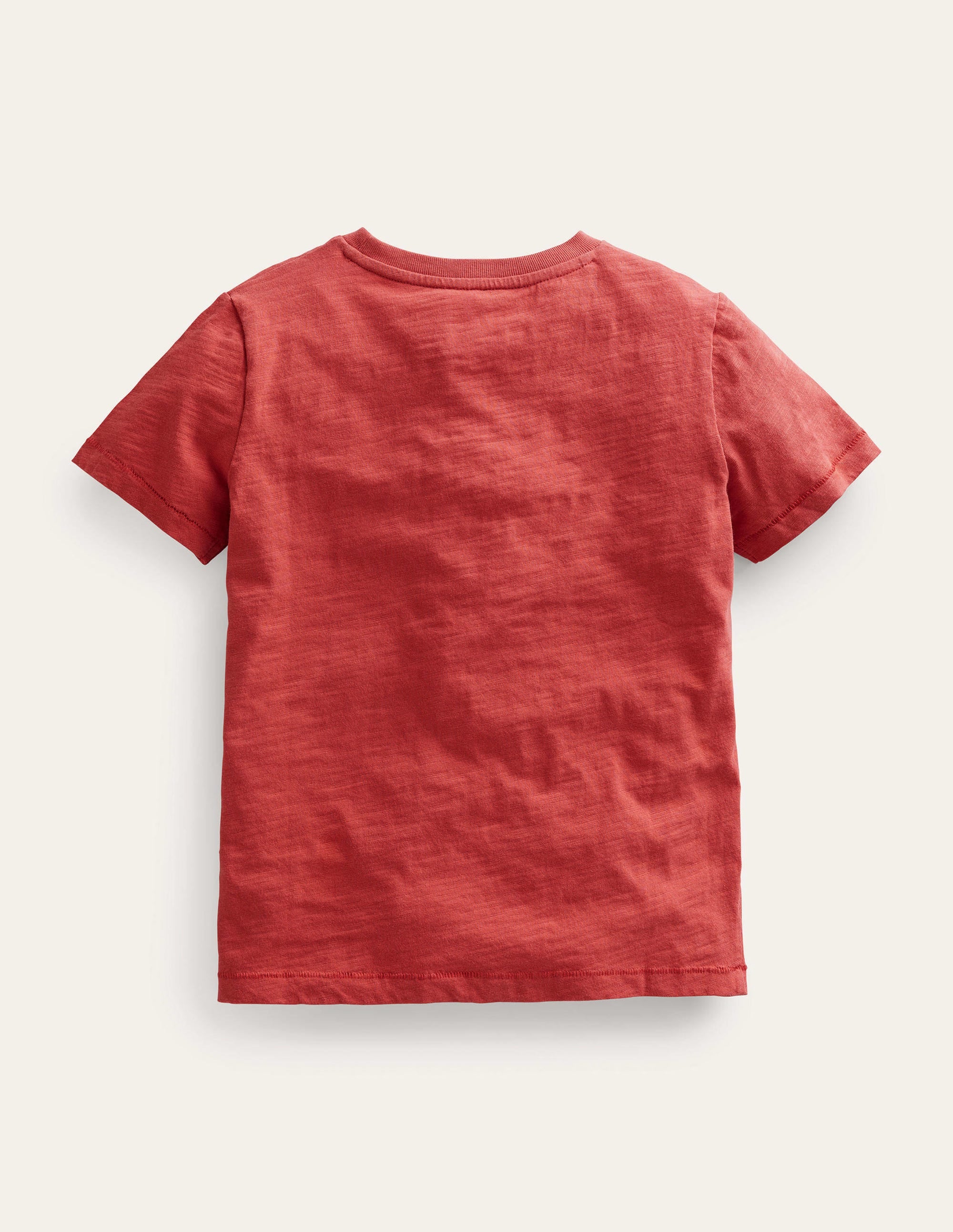 Vorgewaschenes Flammgarn-T-Shirt-Verwaschenes Marmeladenrot - Image 2