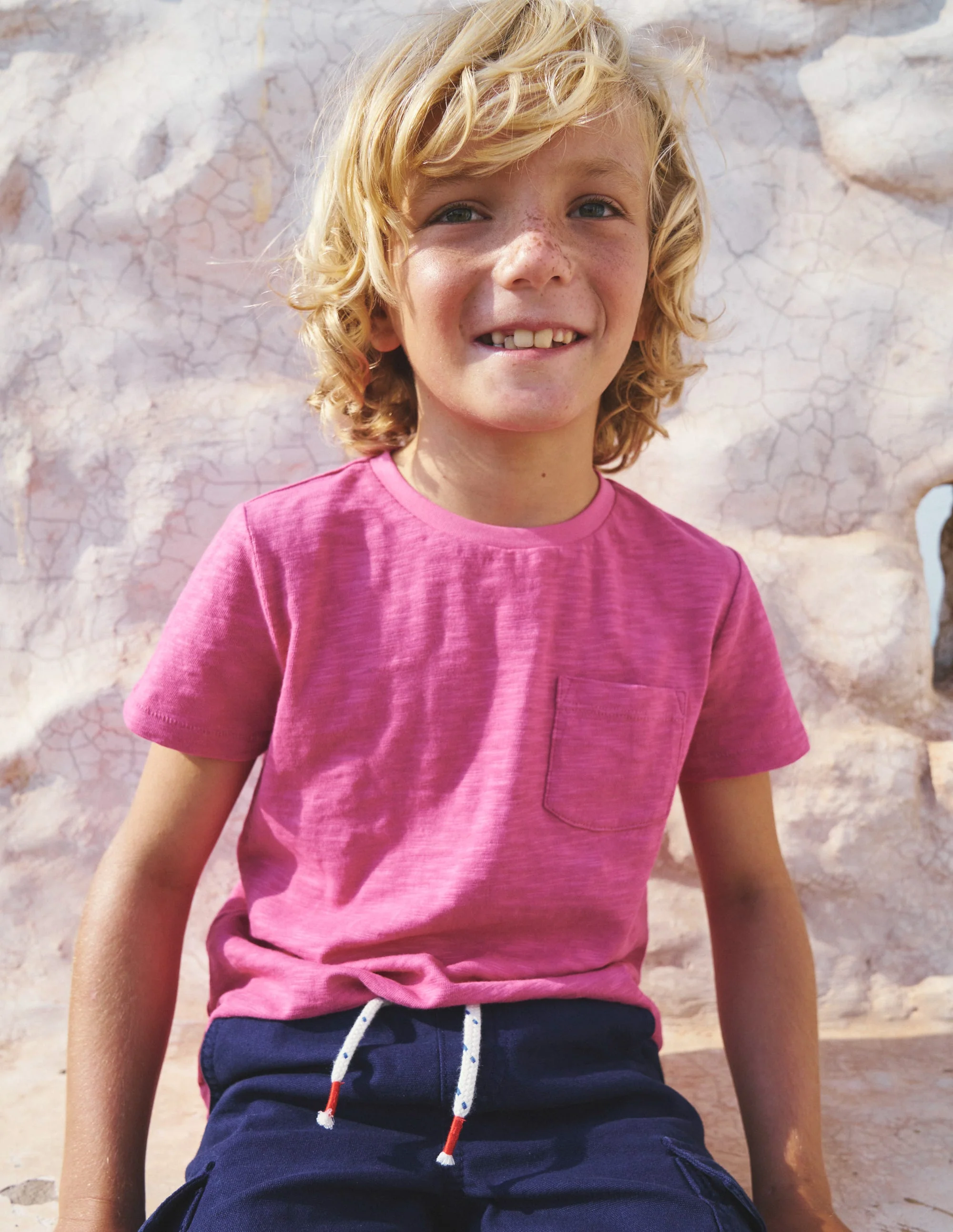Vorgewaschenes Flammgarn-T-Shirt-Wundervolles Rosa - Image 4