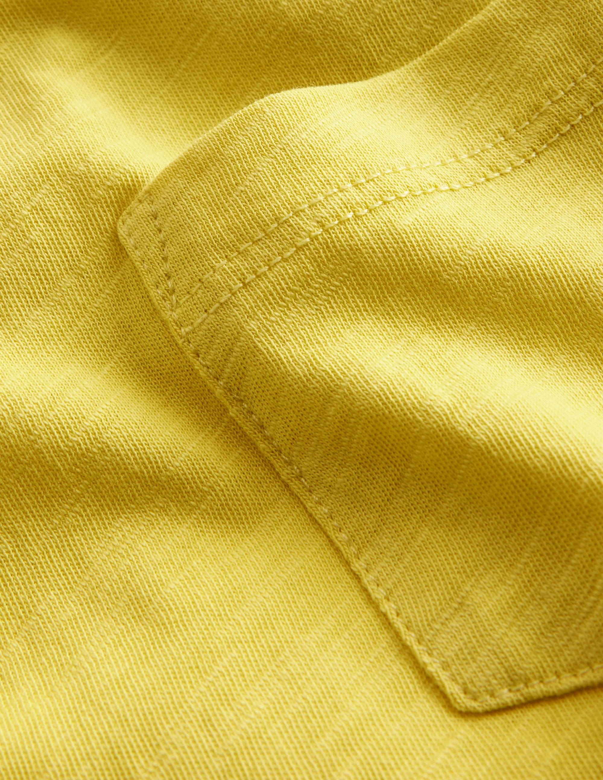 Vorgewaschenes Flammgarn-T-Shirt-Zitronenzestengelb - Image 3