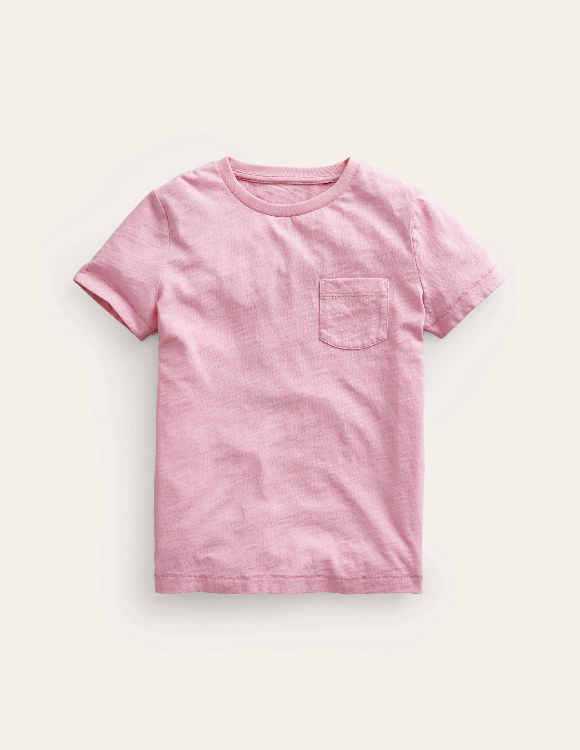 Vorgewaschenes Flammgarn-T-Shirt-Zuckermandel-Rosa