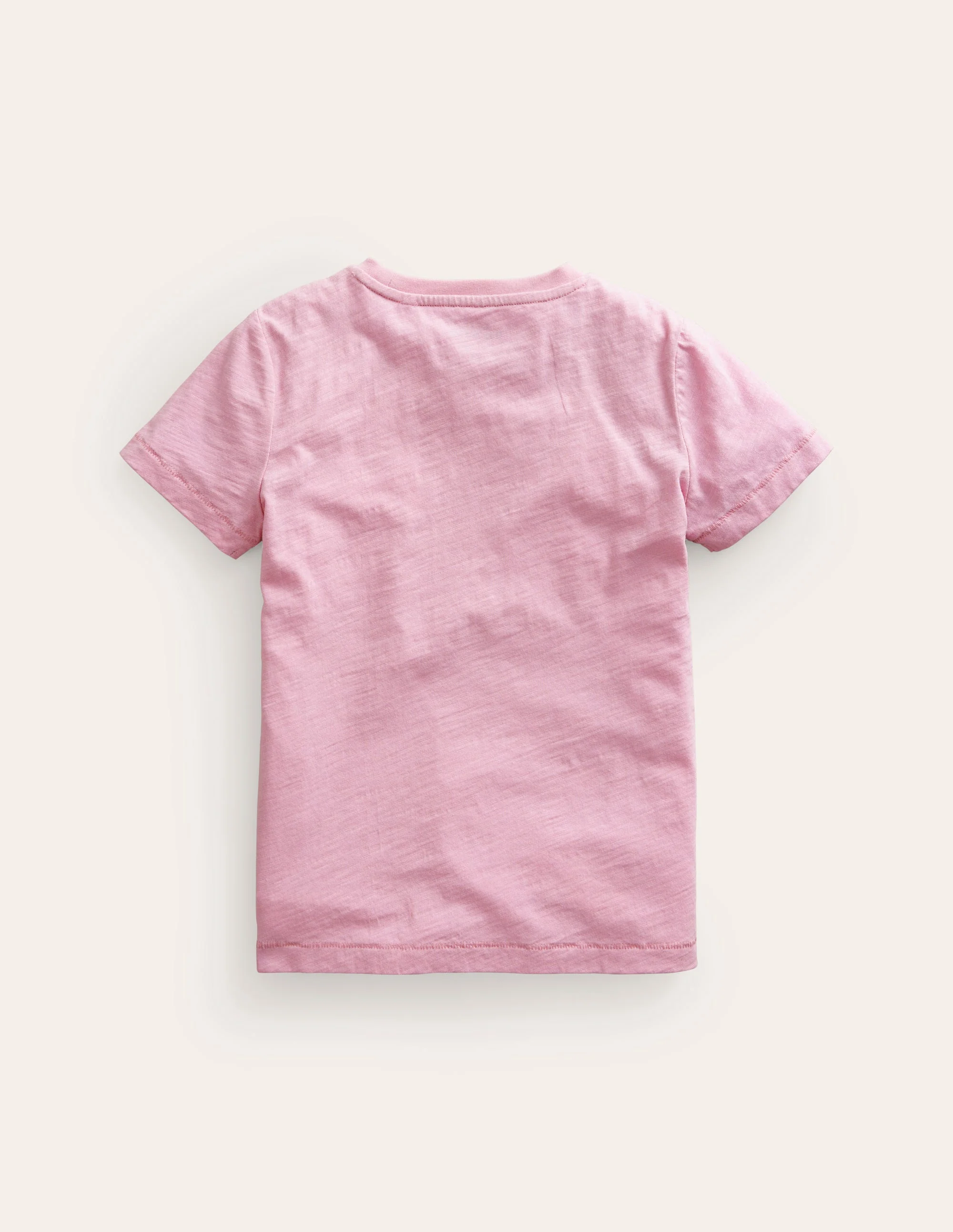 Vorgewaschenes Flammgarn-T-Shirt-Zuckermandel-Rosa - Image 2