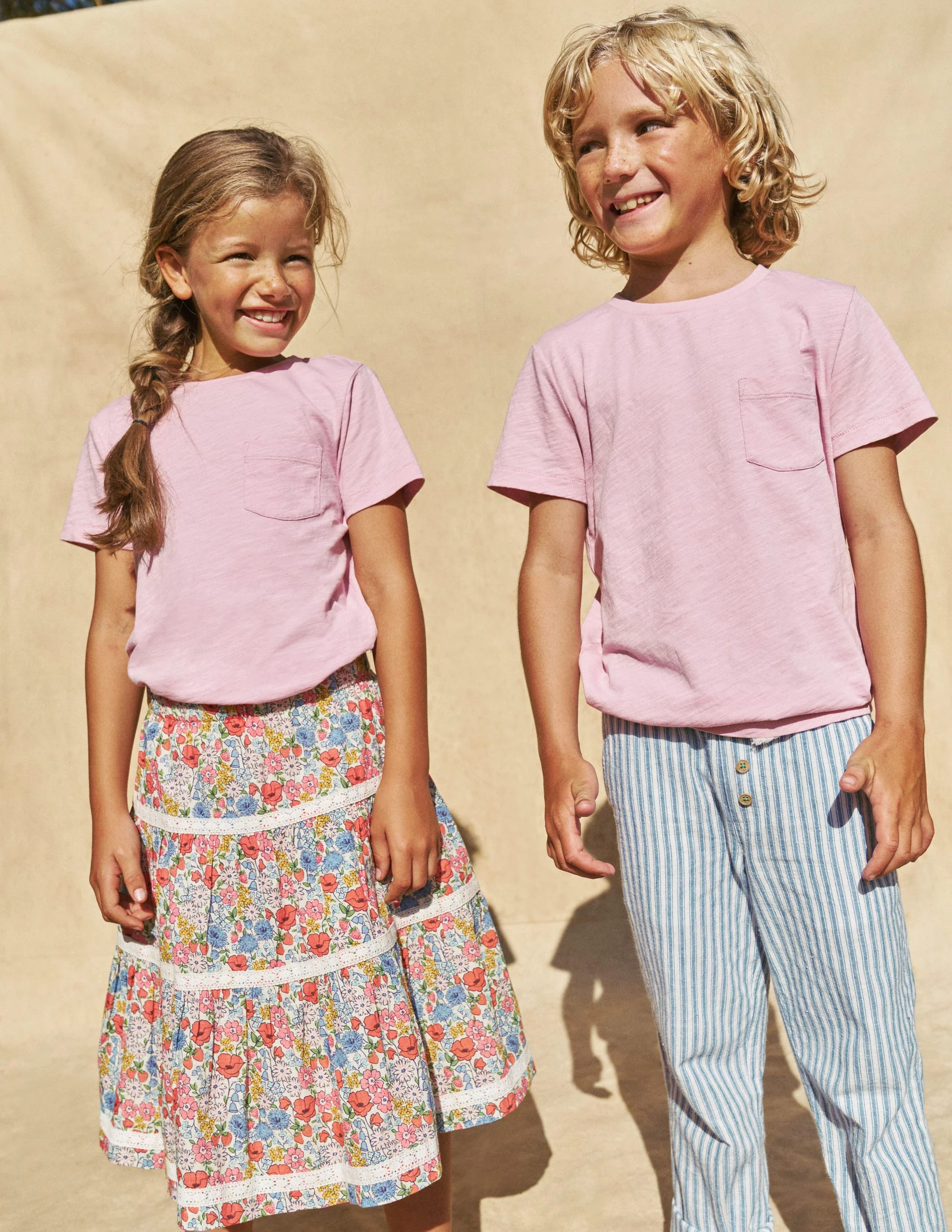 Vorgewaschenes Flammgarn-T-Shirt-Zuckermandel-Rosa - Image 4