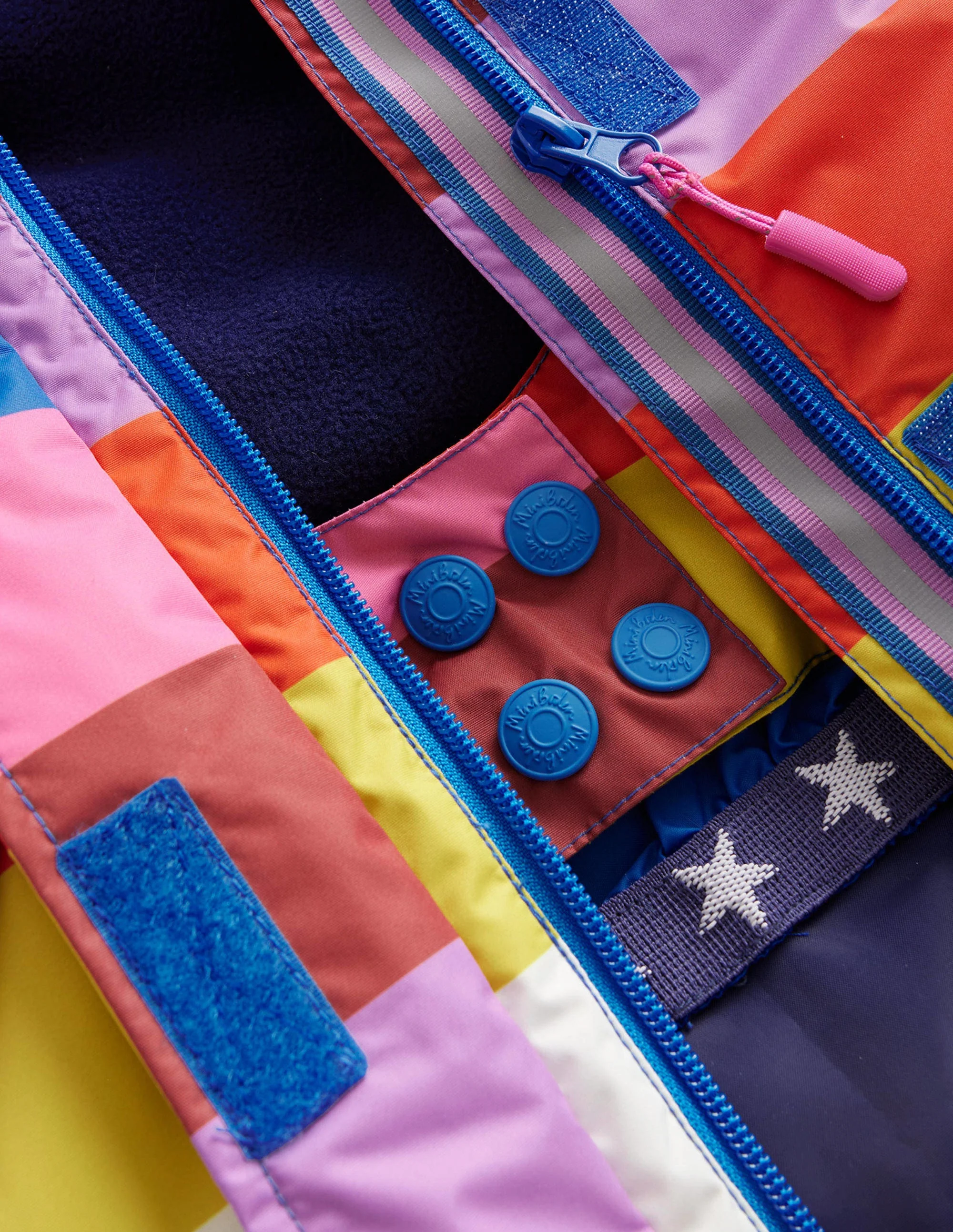 Wasserabweisende Allwetter-Jacke-Bunt, Patchwork-Blumen - Image 3