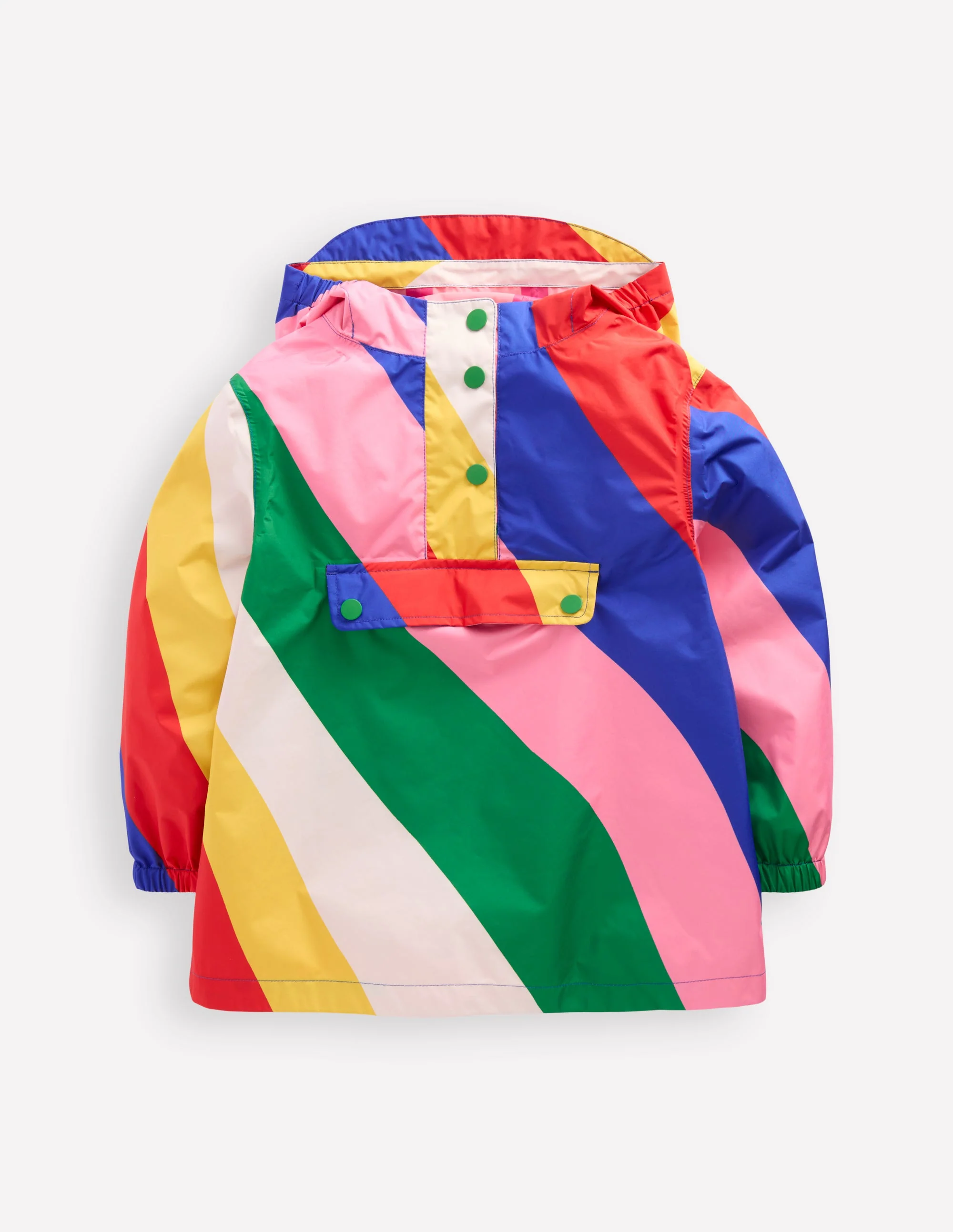 Wasserdichte, verstaubare Jacke-Bunt Regenbogen Swirl-Motiv
