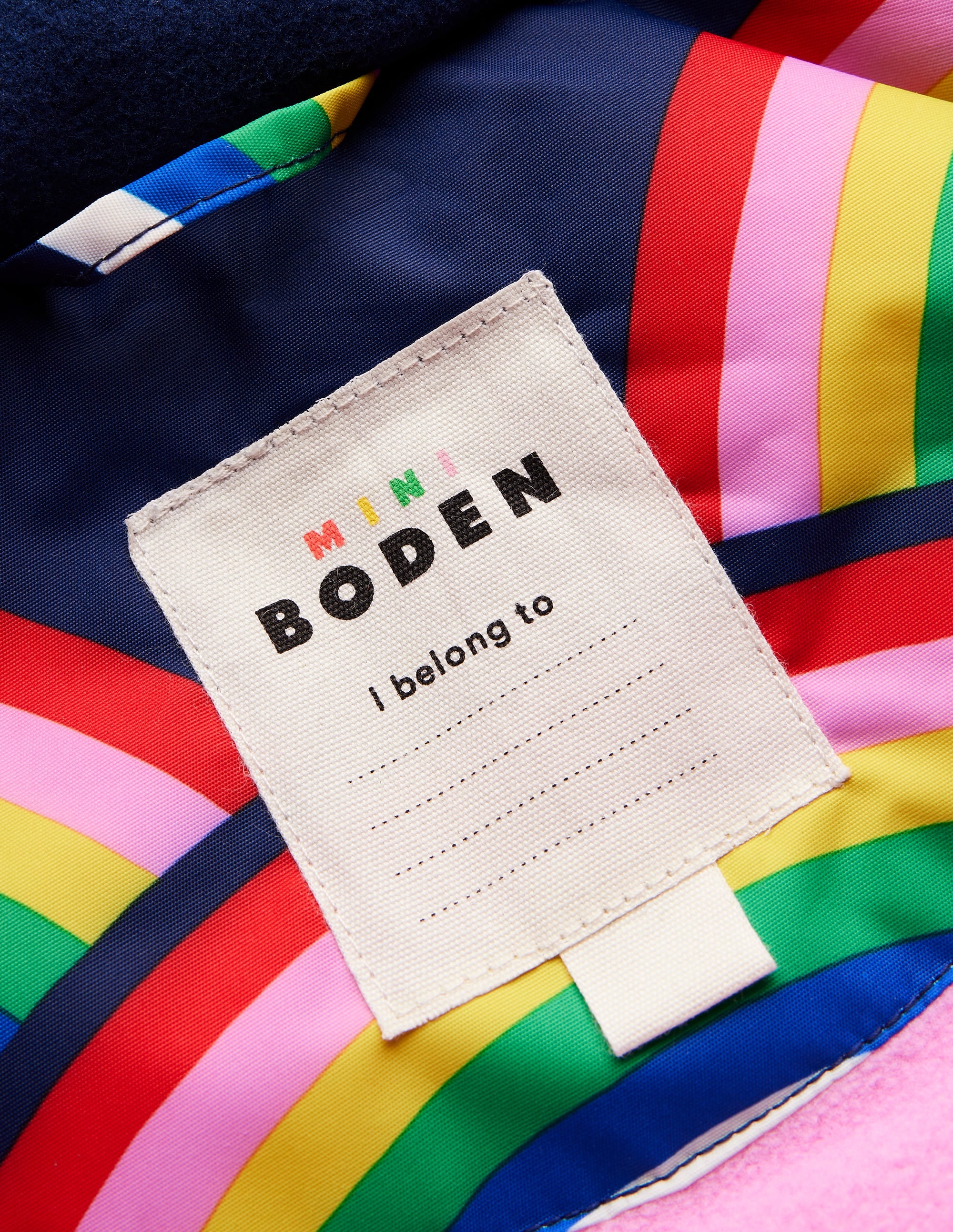 Wasserdichter Allwettermantel-Schuluniform-Navy, Regenbogen - Image 3