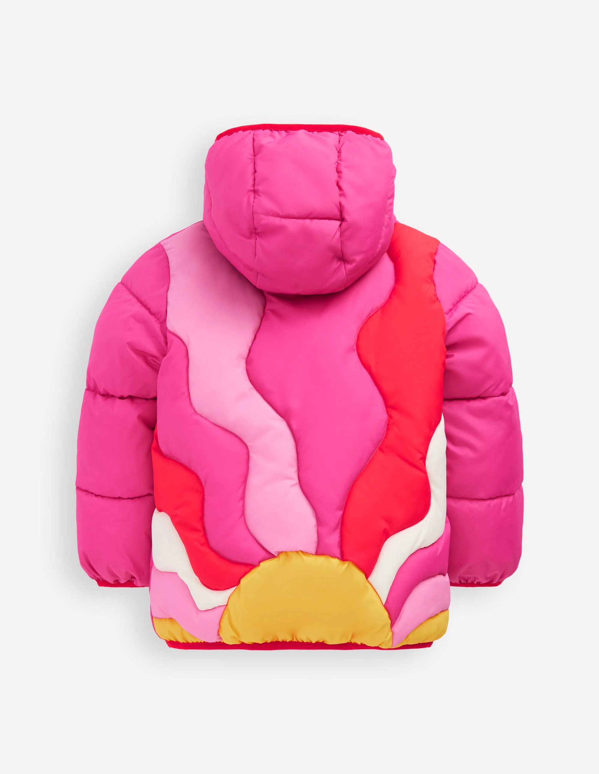 Wattierte Jacke mit Applikation-Rosa Sonne Wellen - Image 2