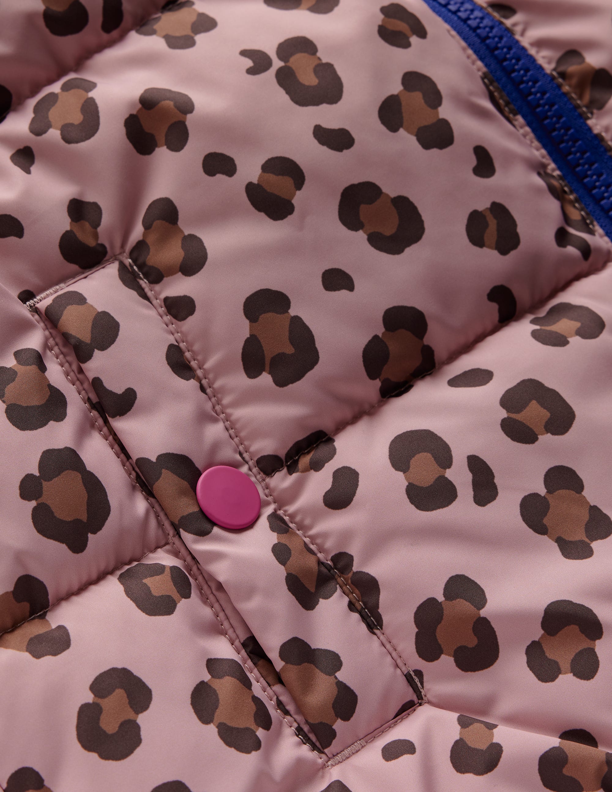 Wattierter Teddyfellmantel zum Wenden-Pink Leopardenmuster - Image 4