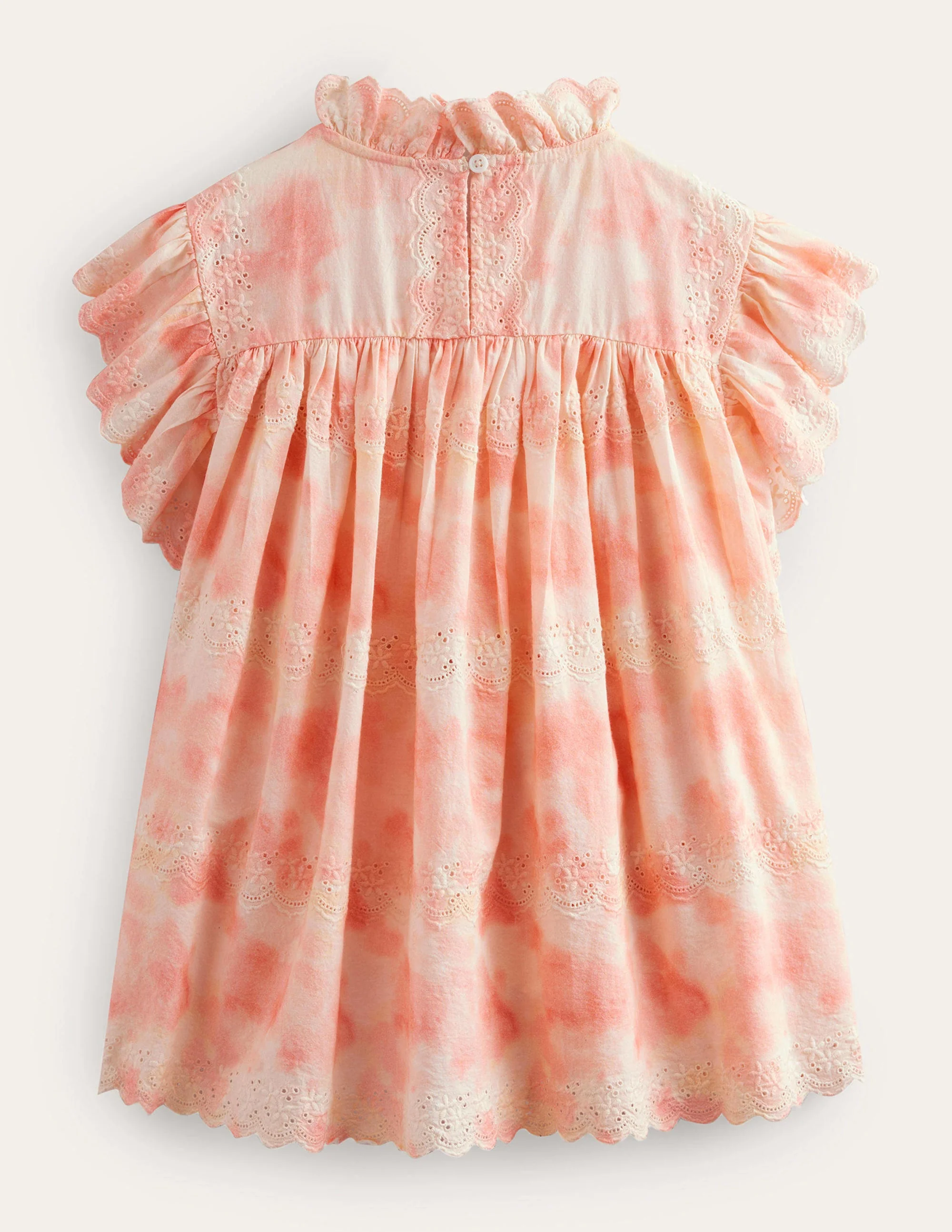 Weboberteil mit Lochstickerei-Rosa, Batikmuster - Image 2