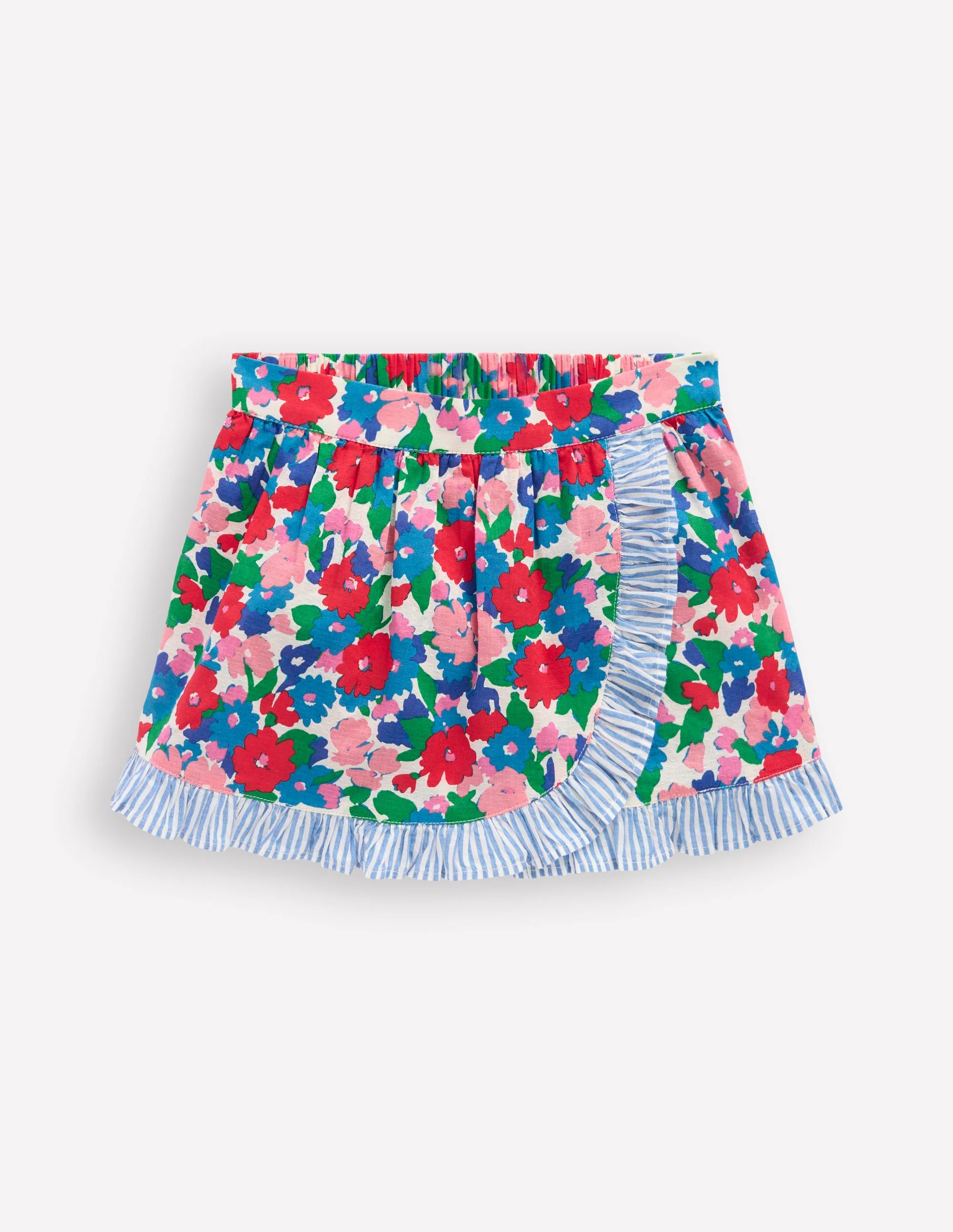 Wickel-Skort mit Rüschen-Bunt Blumenstrauß