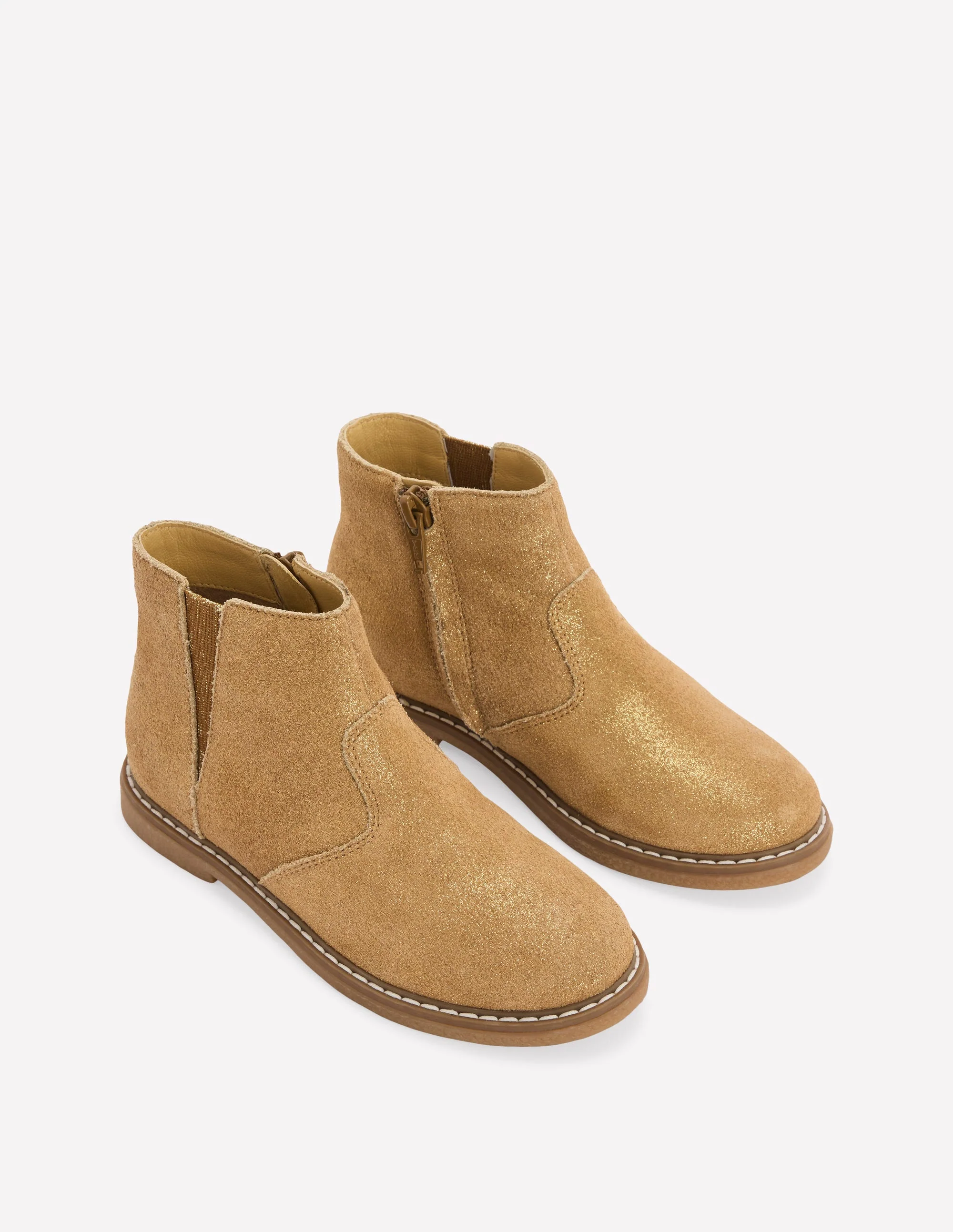 Wildleder-Stiefeletten-Gold - Image 2