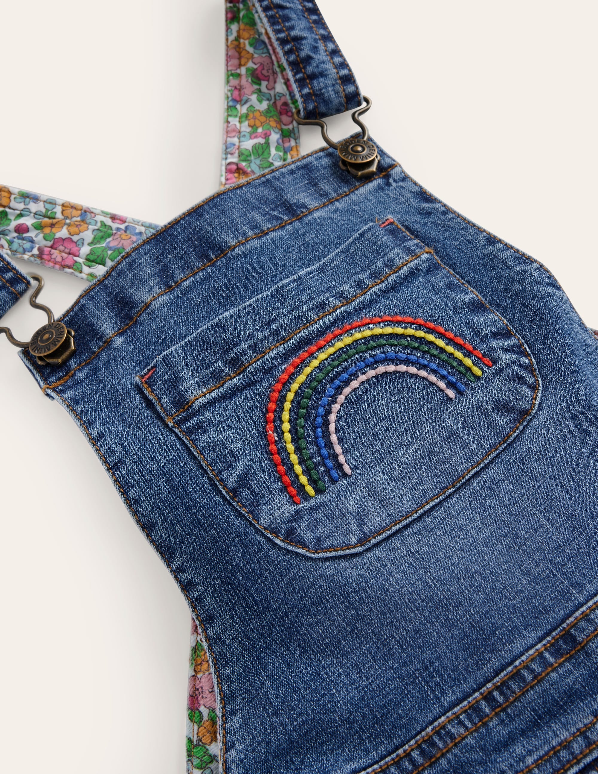 Witzige Latzhose-Helles Vintage, Regenbogen - Image 3
