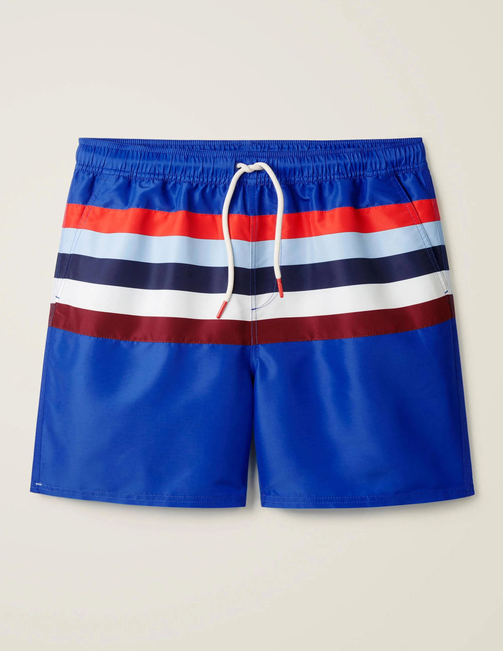 Badeshorts-Blau/Blockfarben, Gestreift - Image 5