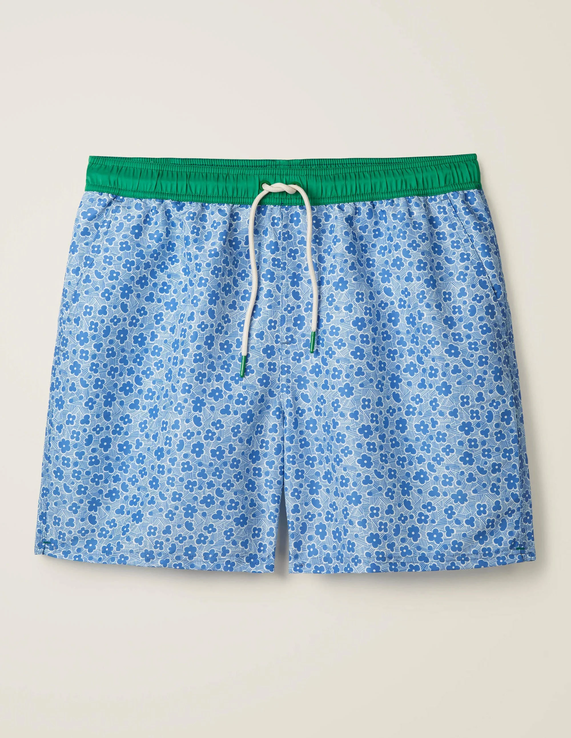 Badeshorts-Himmelblau, Blumenmuster - Image 5