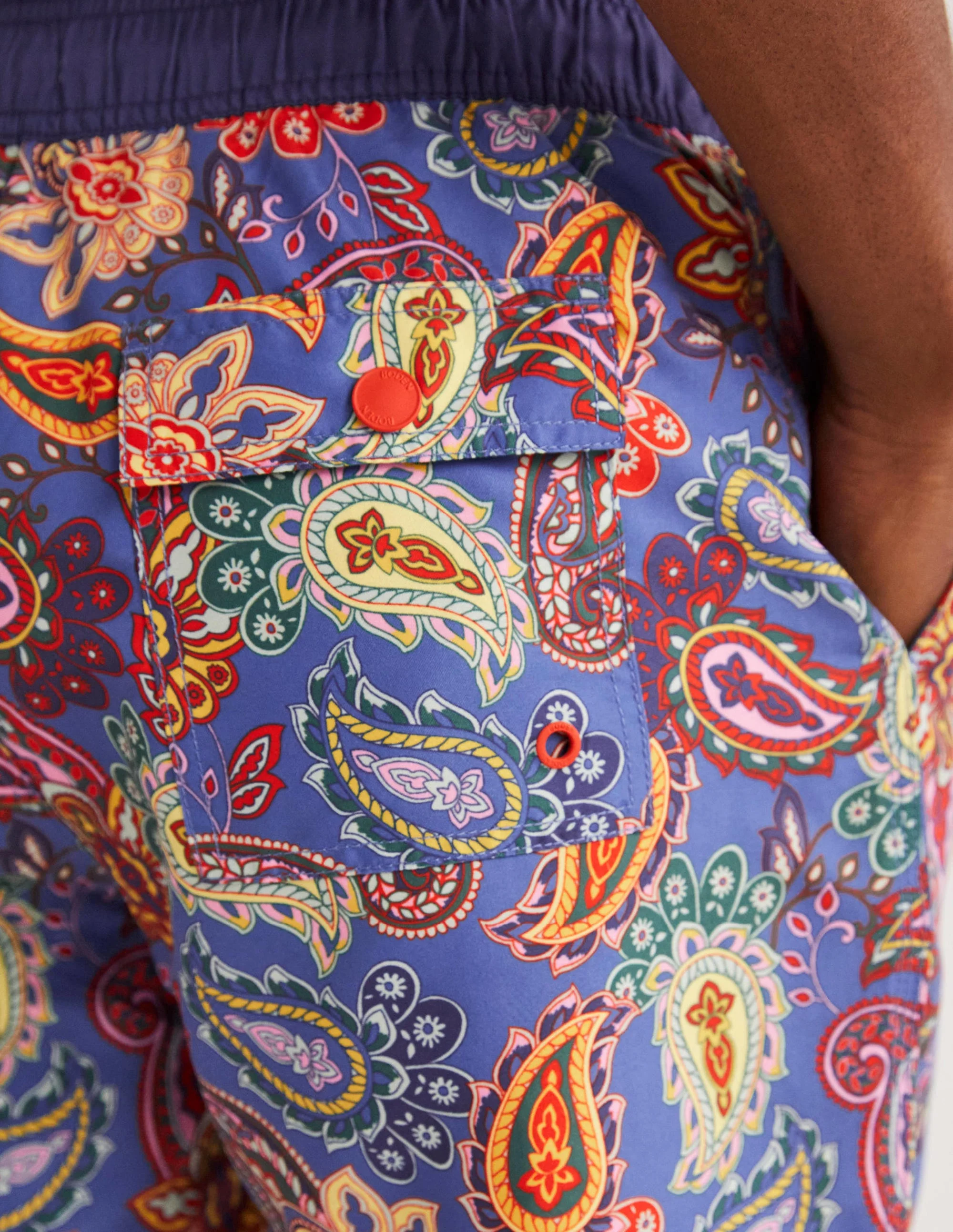 Badeshorts-Rivierablue, Paisleymuster - Image 2