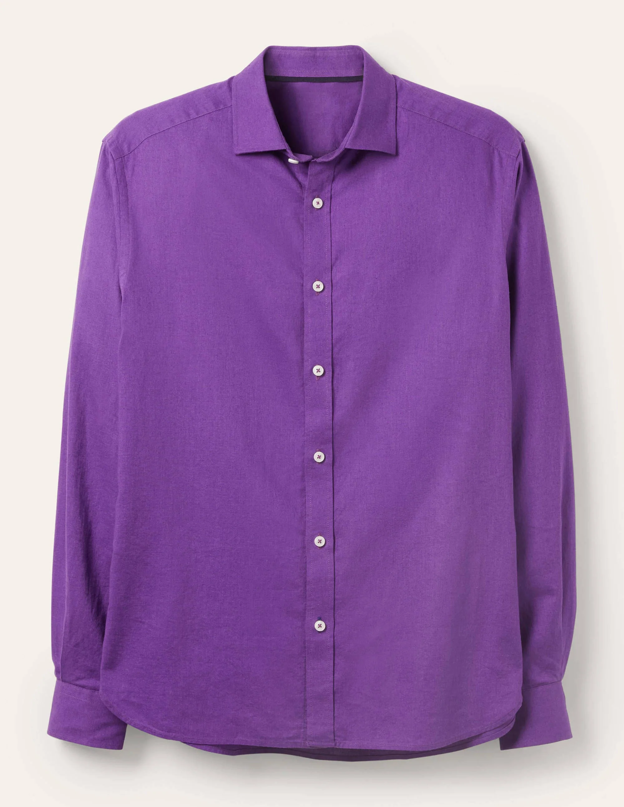 Baumwollleinen-Hemd-Sattes Violett - Image 5