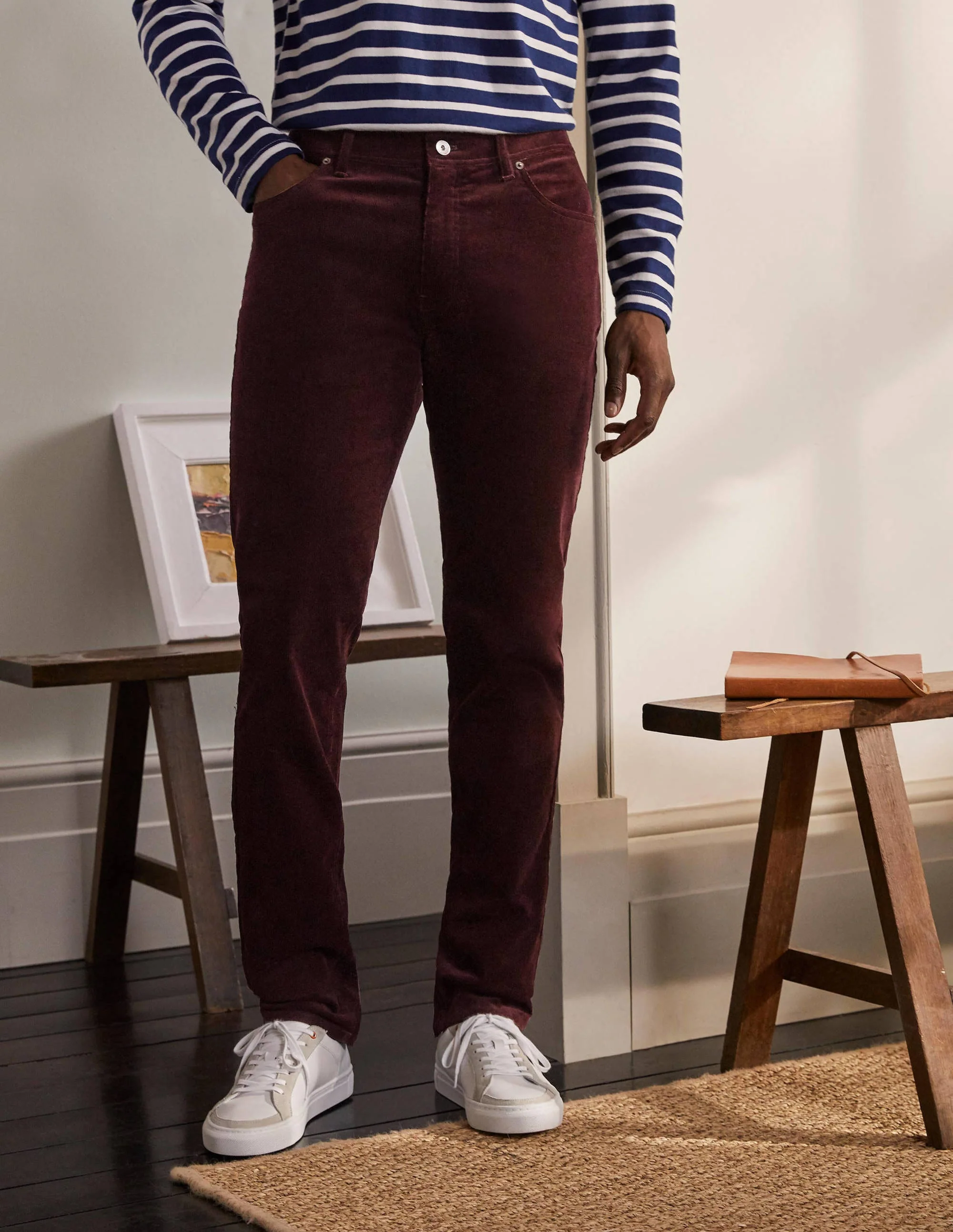 Belvedere Cordhose-Weinviolett - Image 2