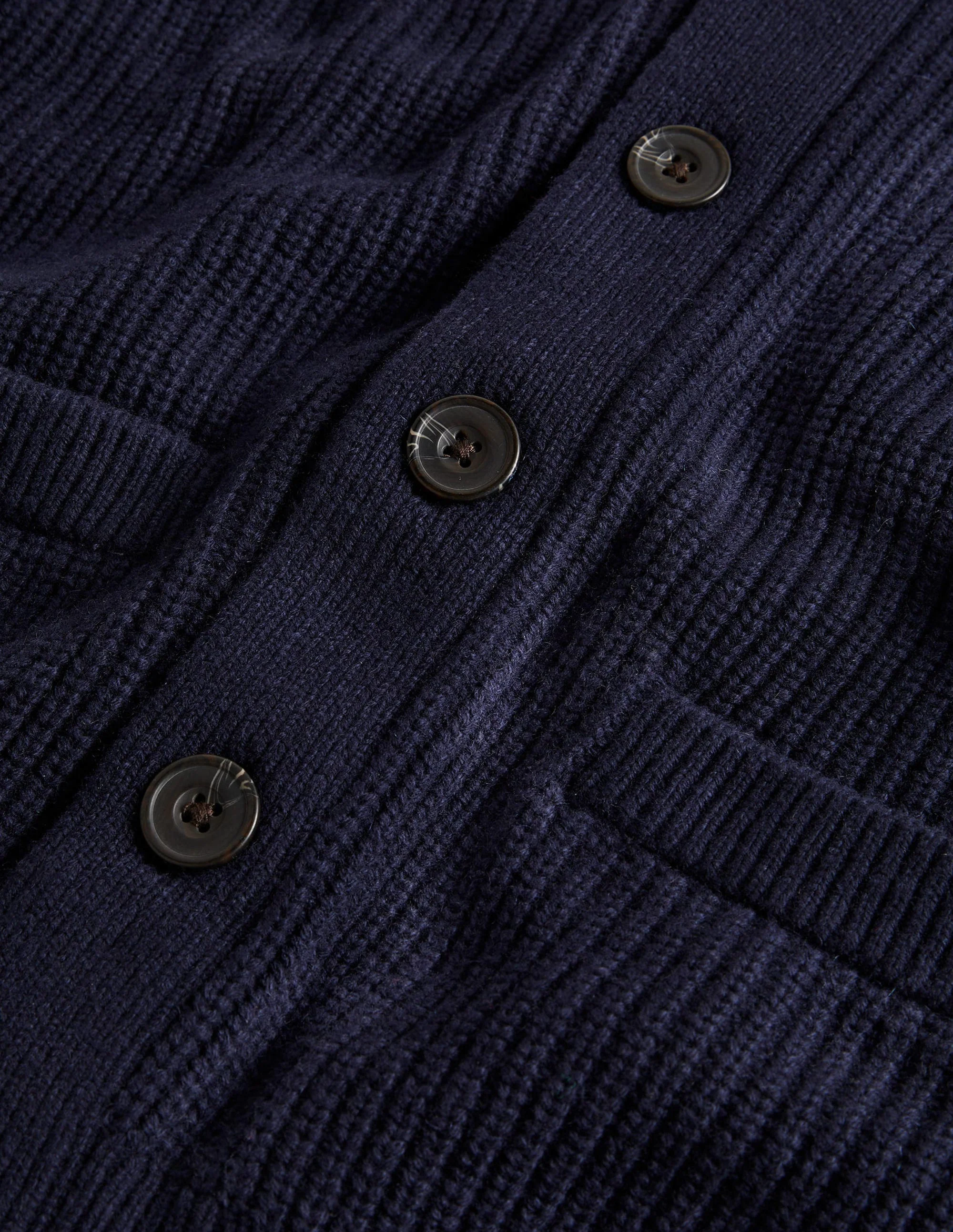 Cardigan mit Schalkragen-Marineblau - Image 6