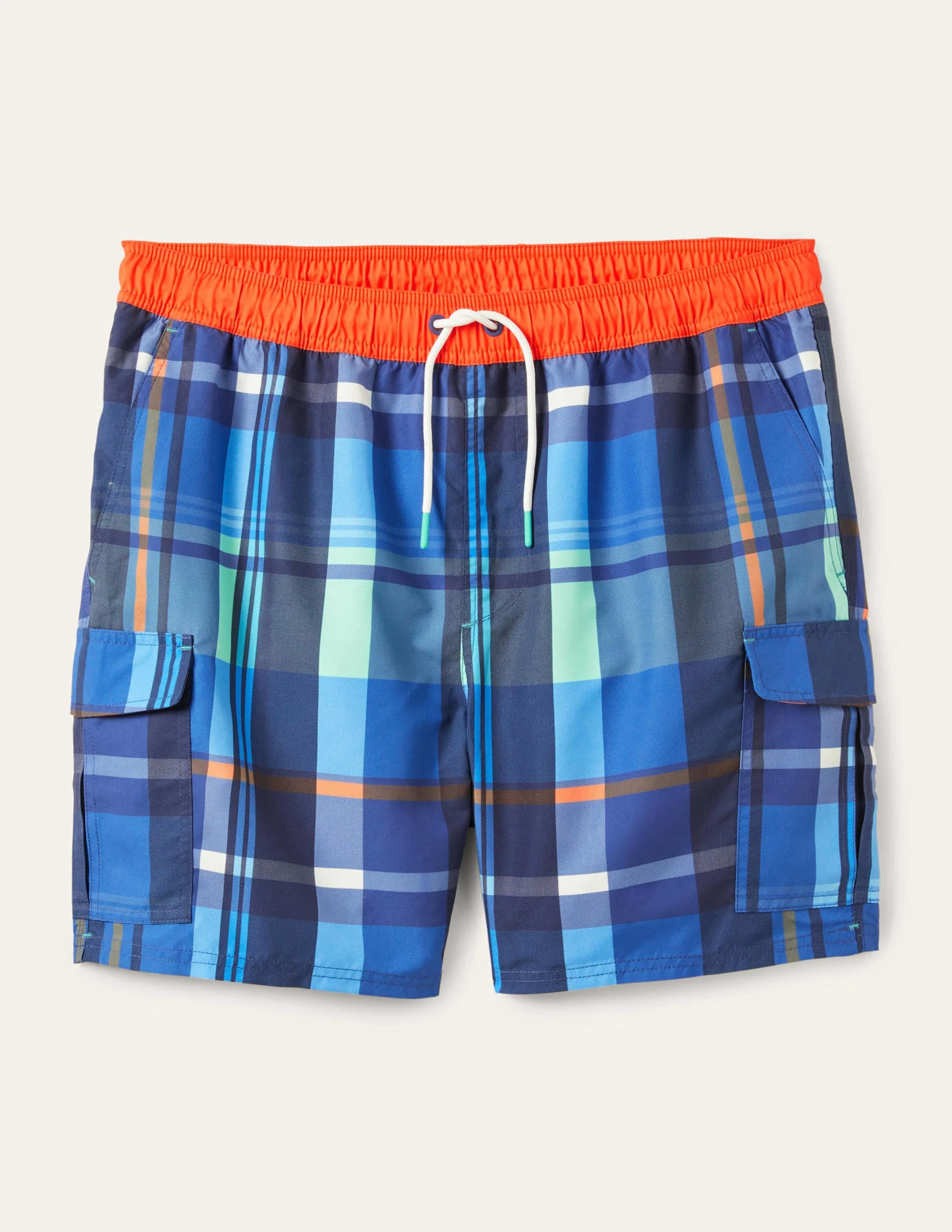 Cargo-Badeshorts-Navy/Orange, Madraskaro - Image 5