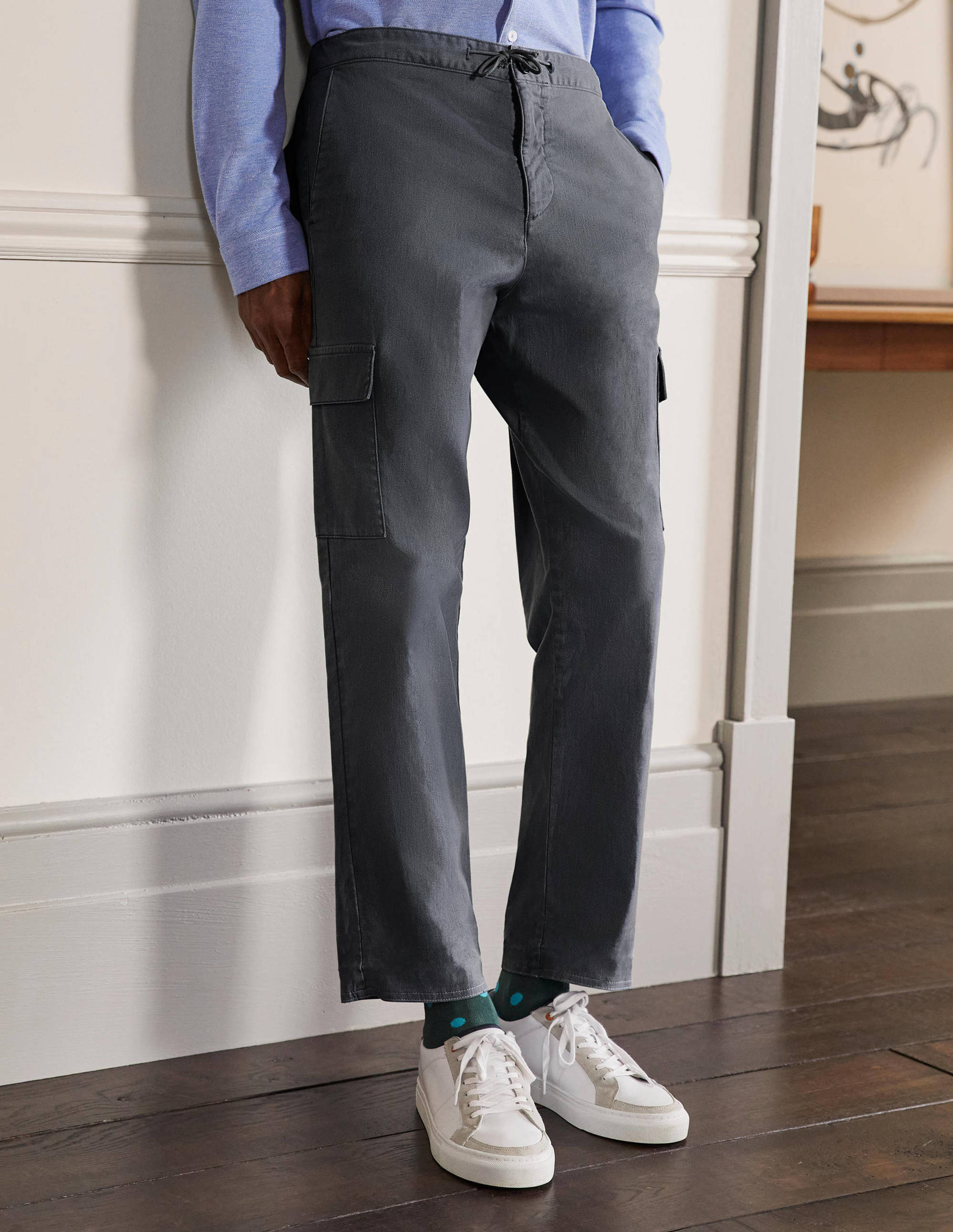 Cargohose mit elastischem Taillenbund-London-Grau - Image 4