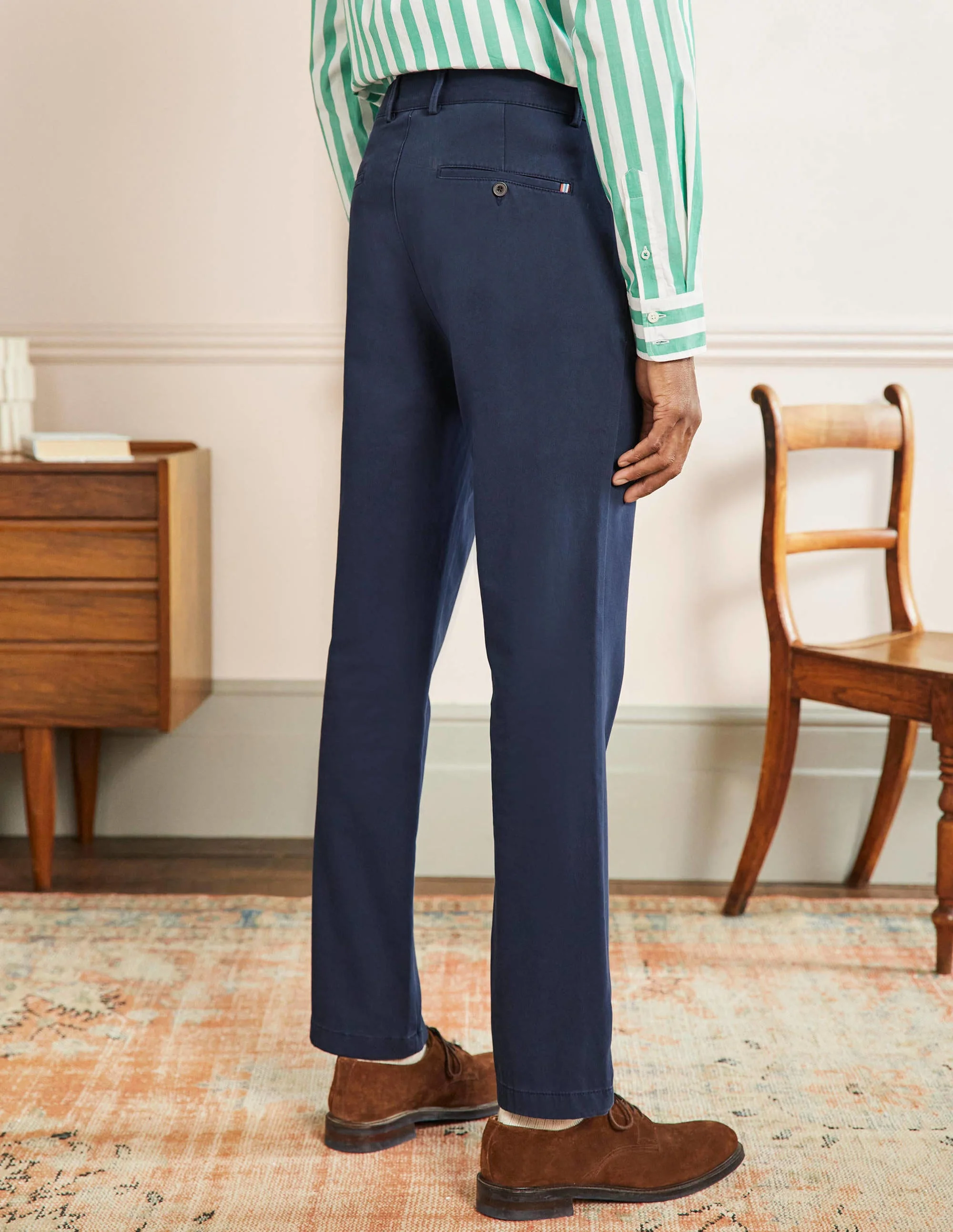 Chinohose mit geradem Bein-Marineblau - Image 3