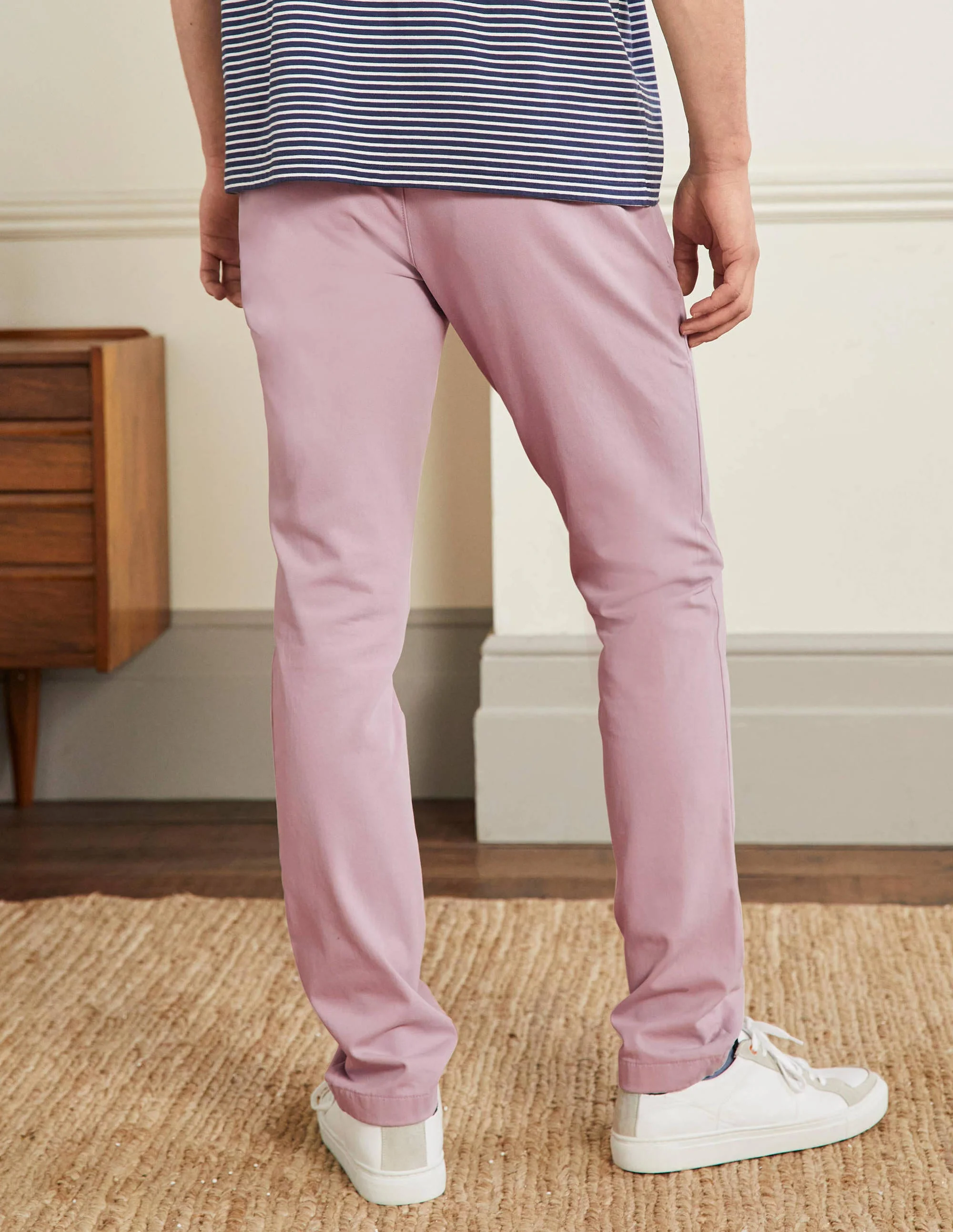 Chinohose mit schmalem Bein-Altrosa - Image 3
