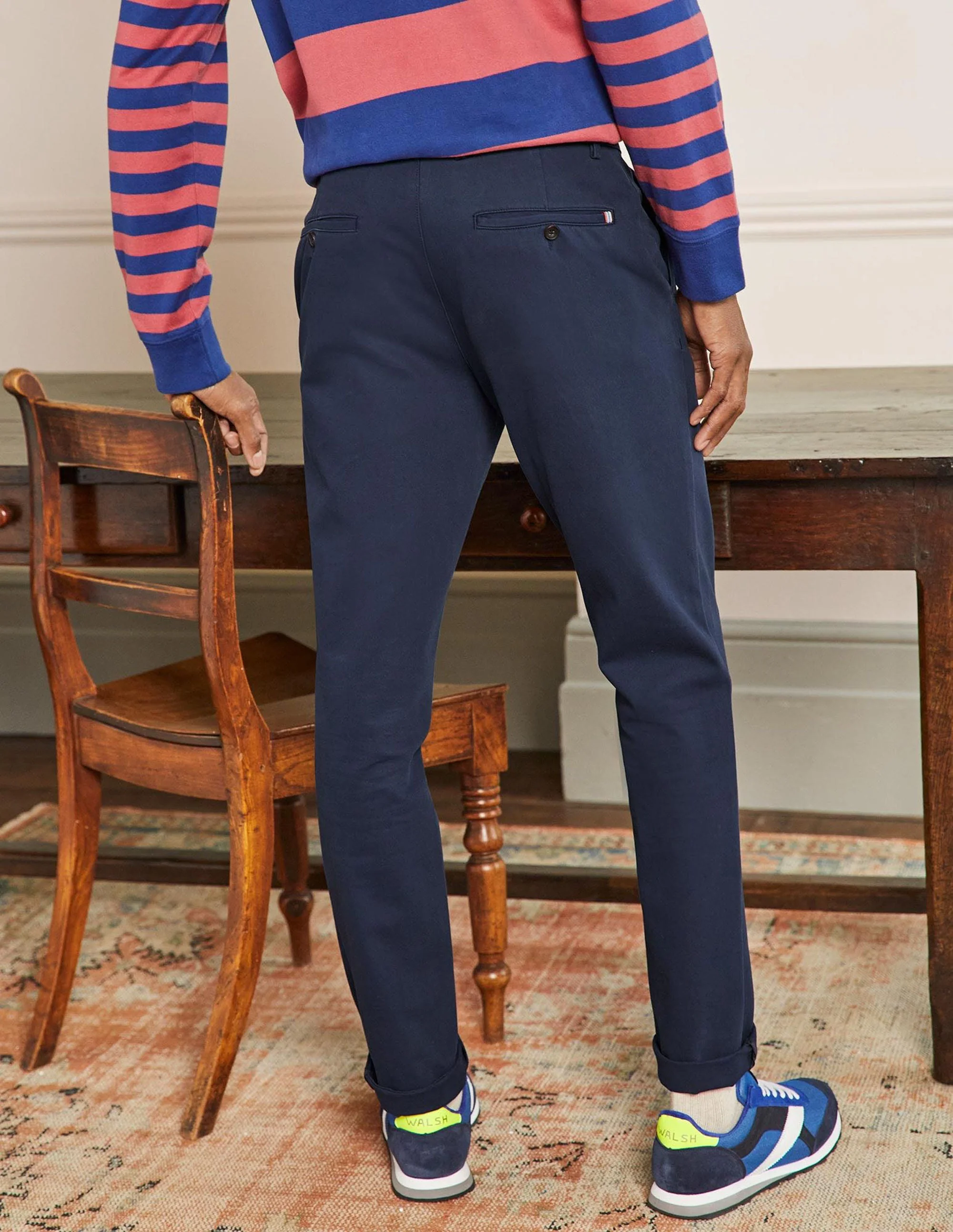 Chinohose mit schmalem Bein-Marineblau - Image 3
