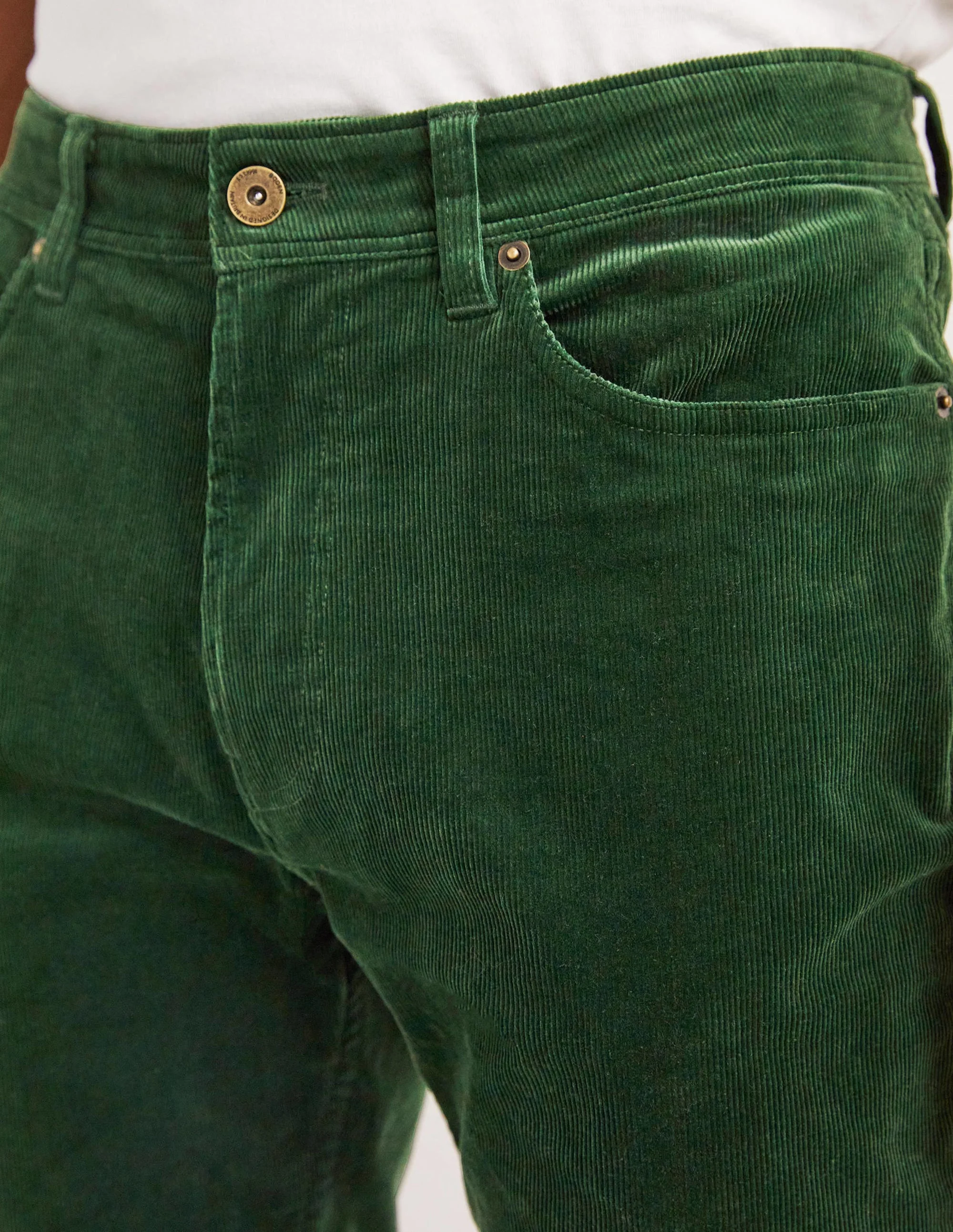 Cordhose mit fünf Taschen-Waldgrün - Image 2