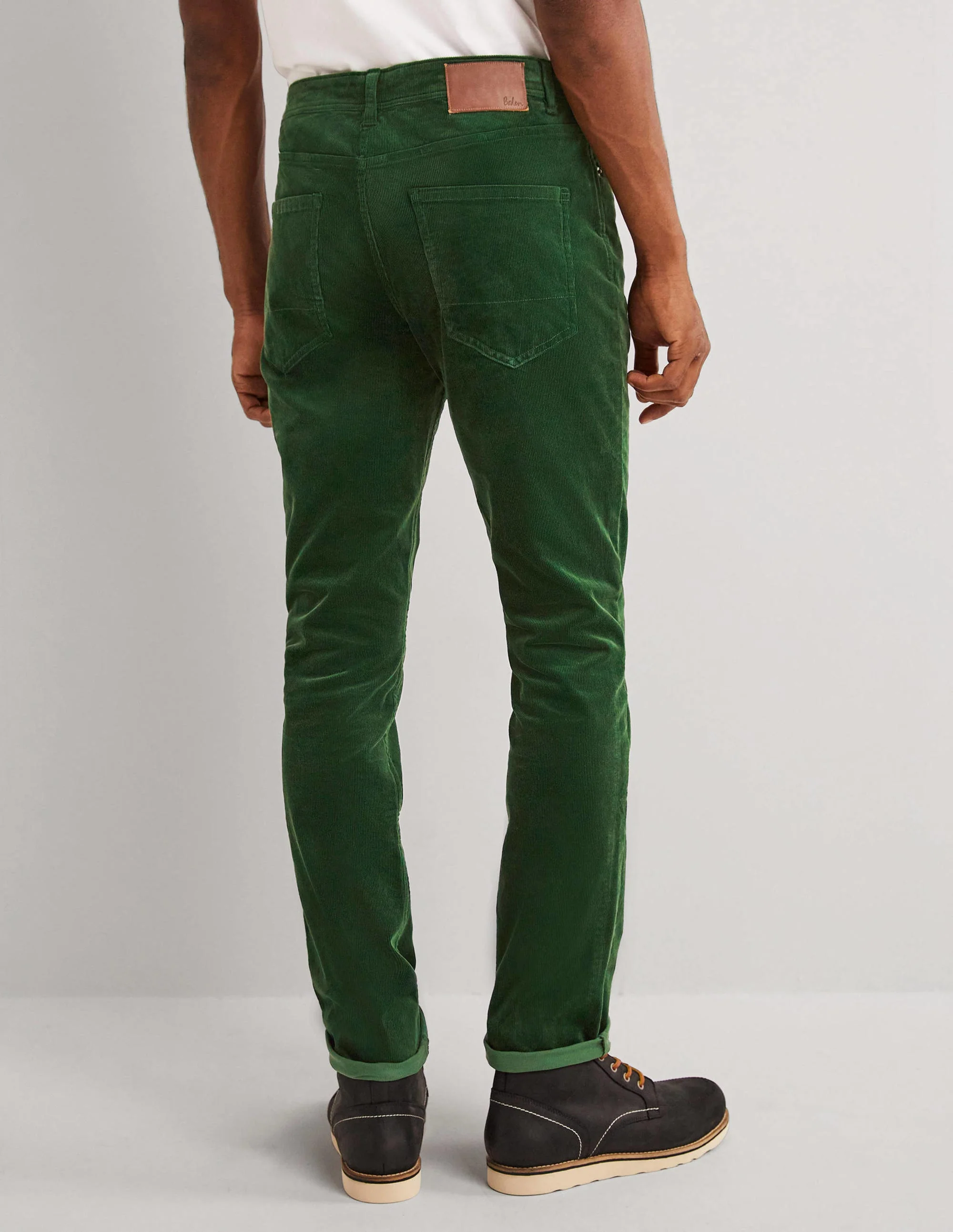 Cordhose mit fünf Taschen-Waldgrün - Image 3