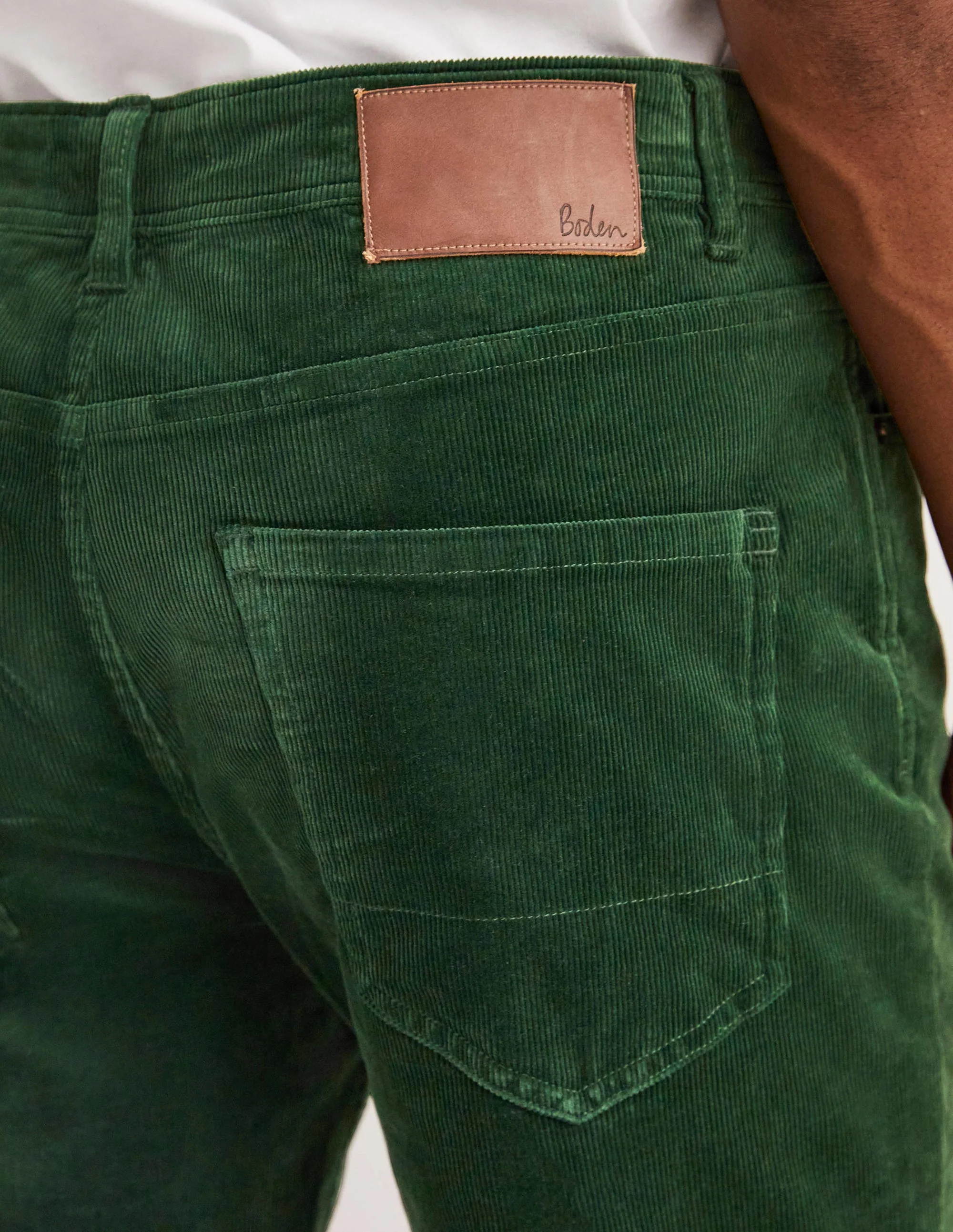 Cordhose mit fünf Taschen-Waldgrün - Image 5
