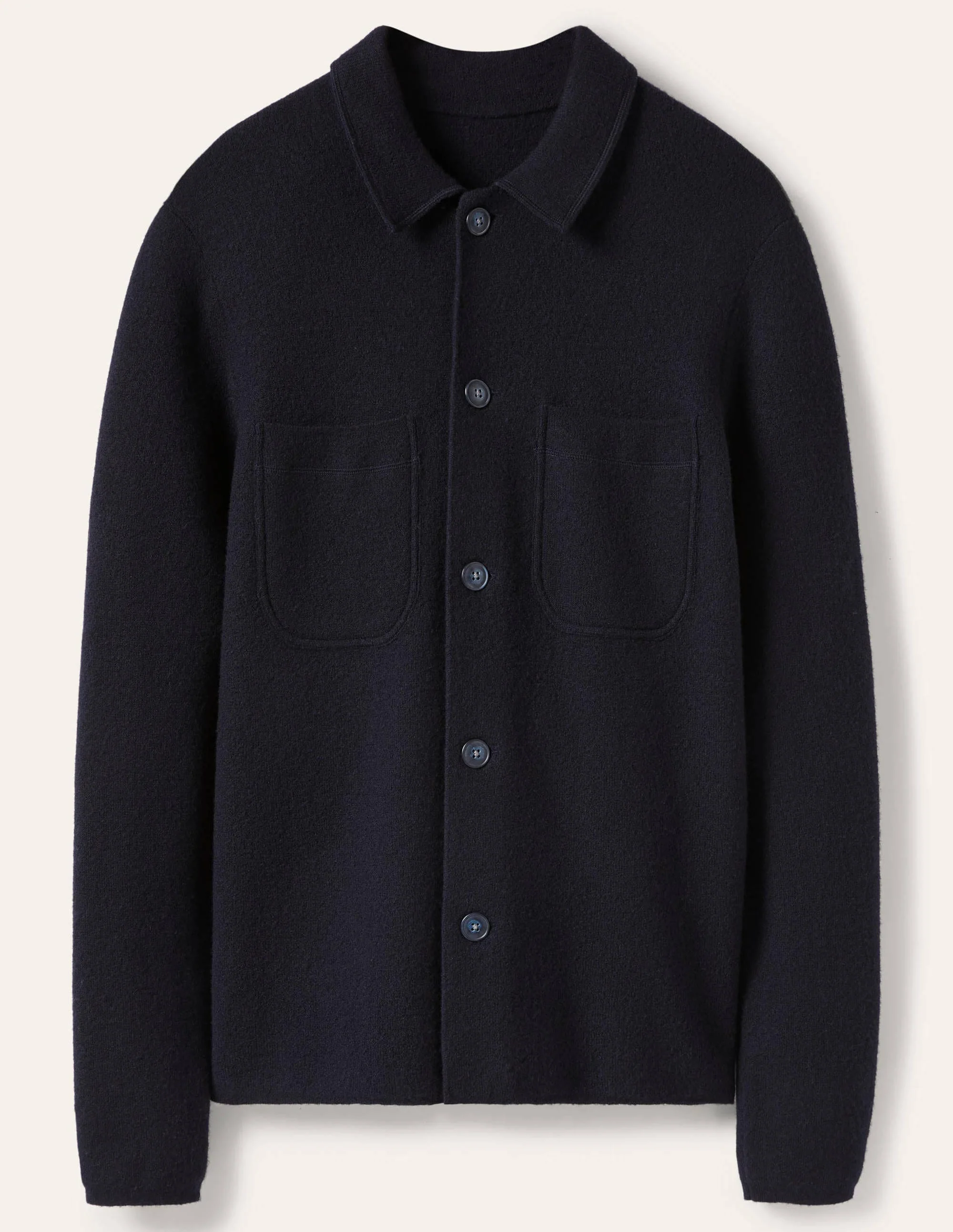 Farley Strickjacke aus Merinowolle-Marineblau - Image 6