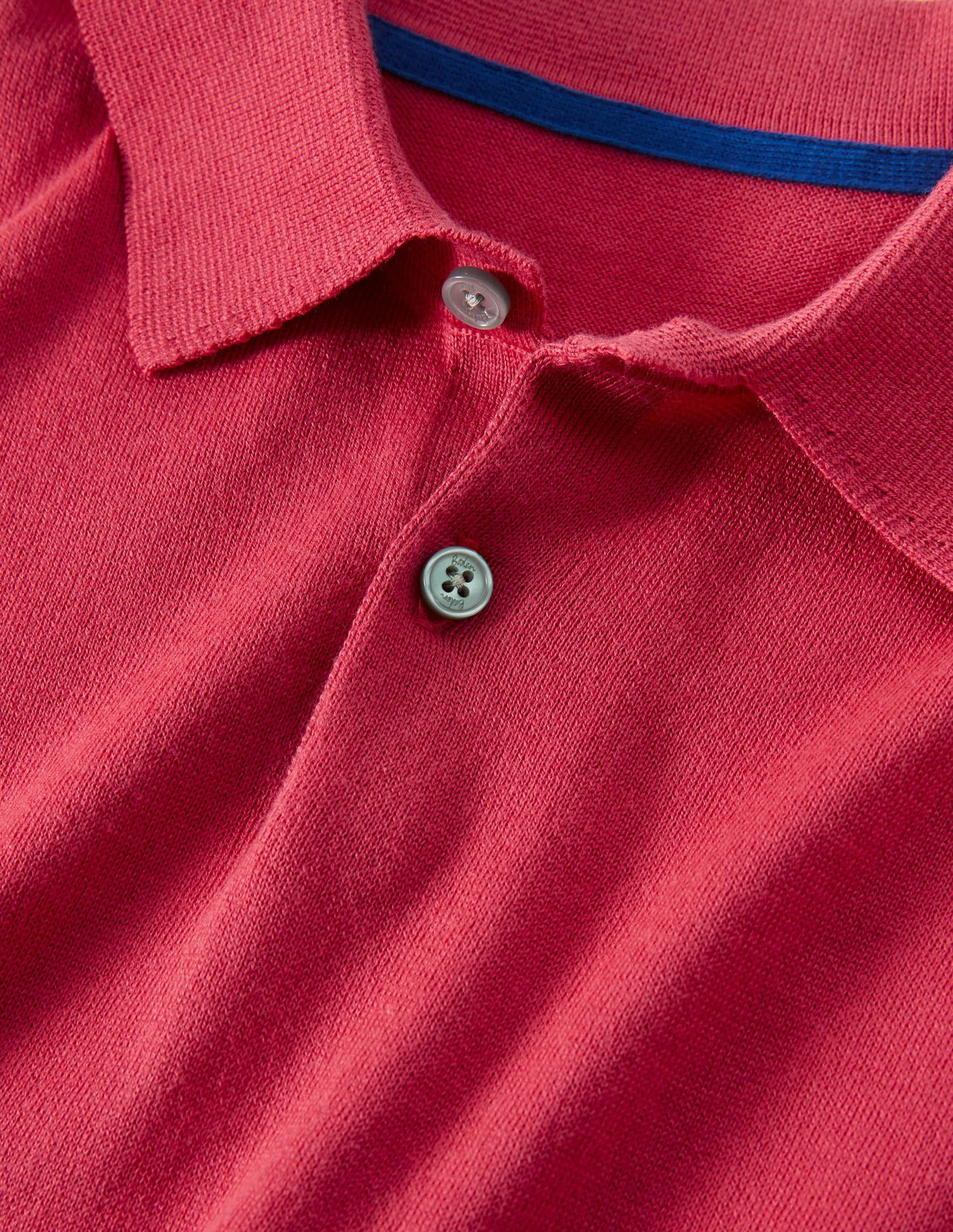 Finsbury Strick-Poloshirt-Himbeerrot - Image 5
